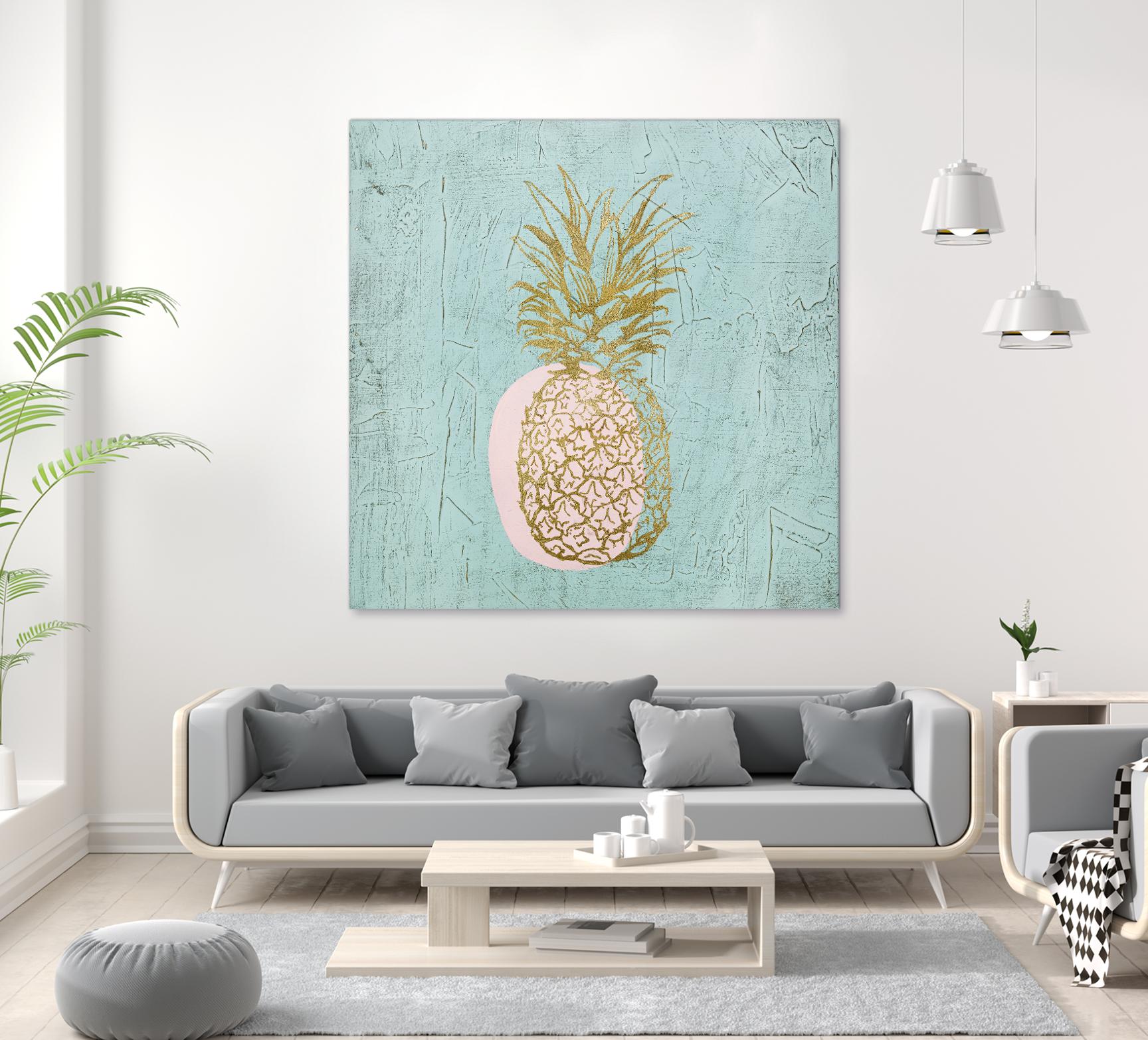 Golden Pineapple by Stefano Altamura on GIANT ART - gold still life
