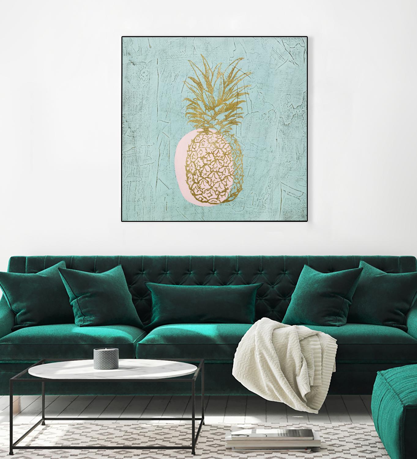 Golden Pineapple by Stefano Altamura on GIANT ART - gold still life