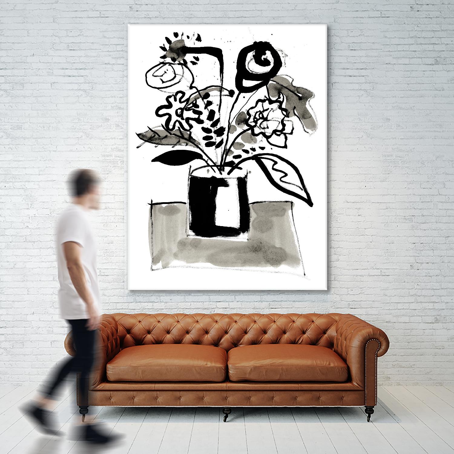 Fresh Flowers 4 by PC Ngo on GIANT ART - black still life