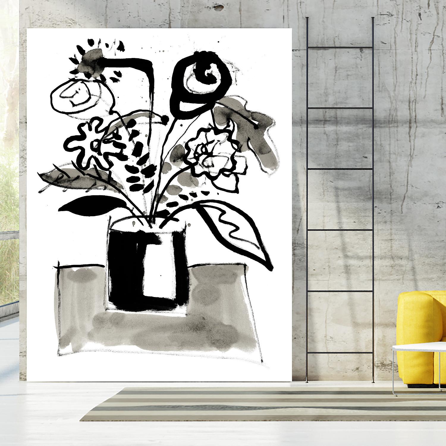 Fresh Flowers 4 by PC Ngo on GIANT ART - black still life