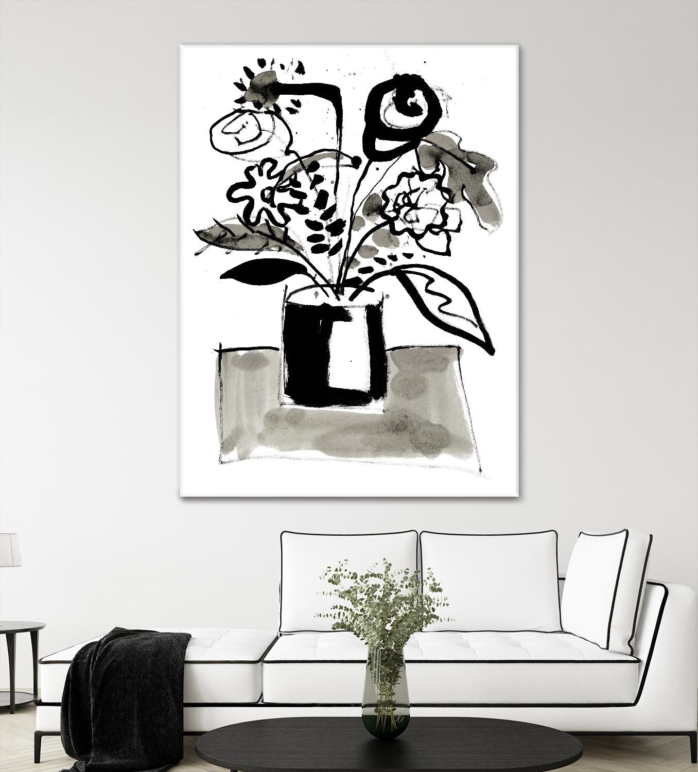 Fresh Flowers 4 by PC Ngo on GIANT ART - black still life