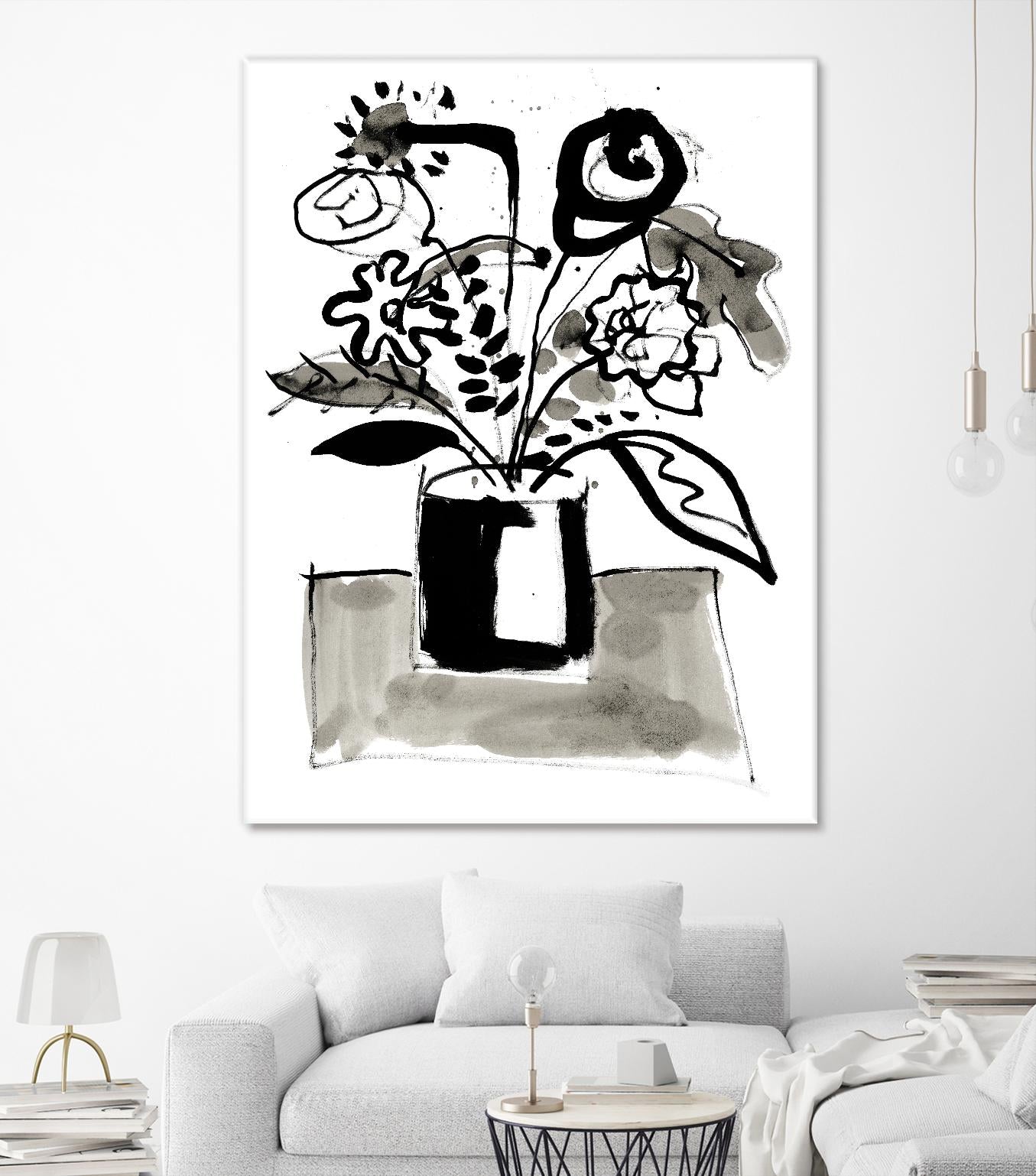 Fresh Flowers 4 by PC Ngo on GIANT ART - black still life