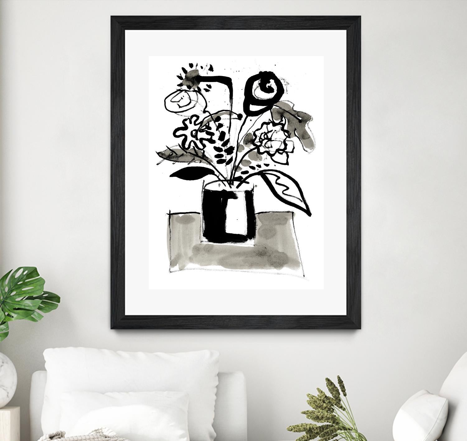 Fresh Flowers 4 by PC Ngo on GIANT ART - black still life