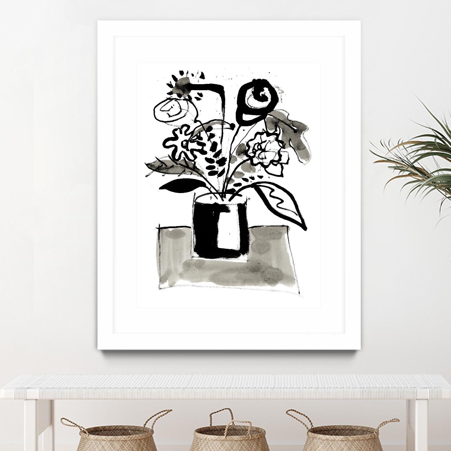 Fresh Flowers 4 by PC Ngo on GIANT ART - black still life