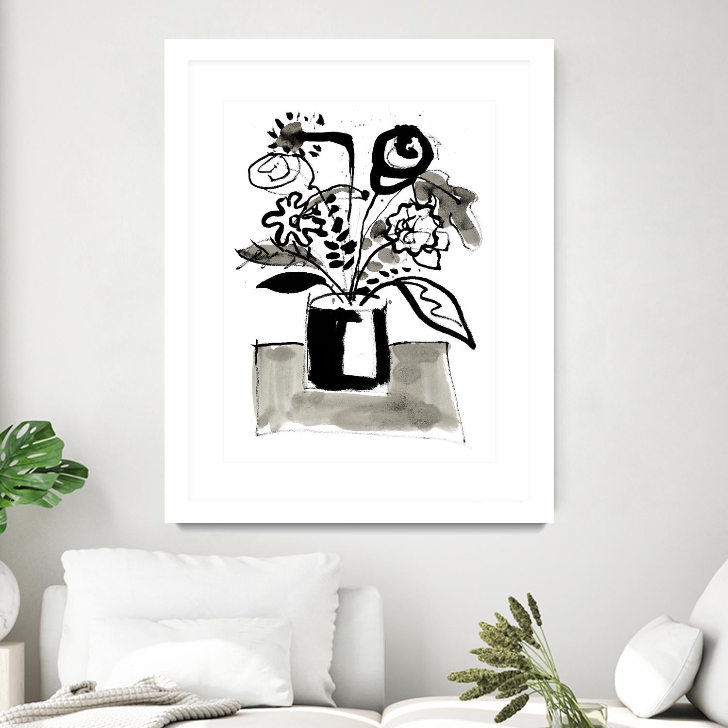 Fresh Flowers 4 by PC Ngo on GIANT ART - black still life