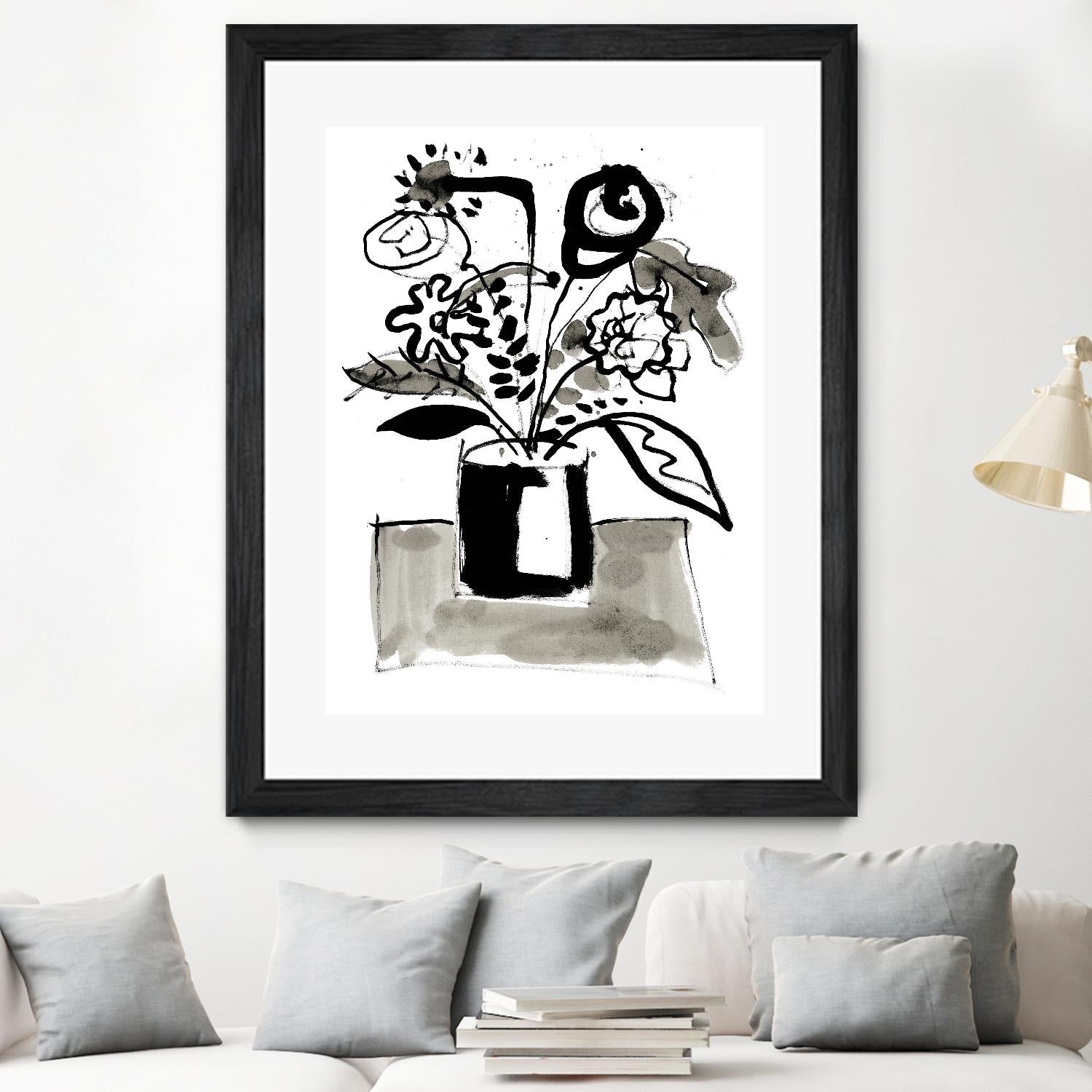 Fresh Flowers 4 by PC Ngo on GIANT ART - black still life