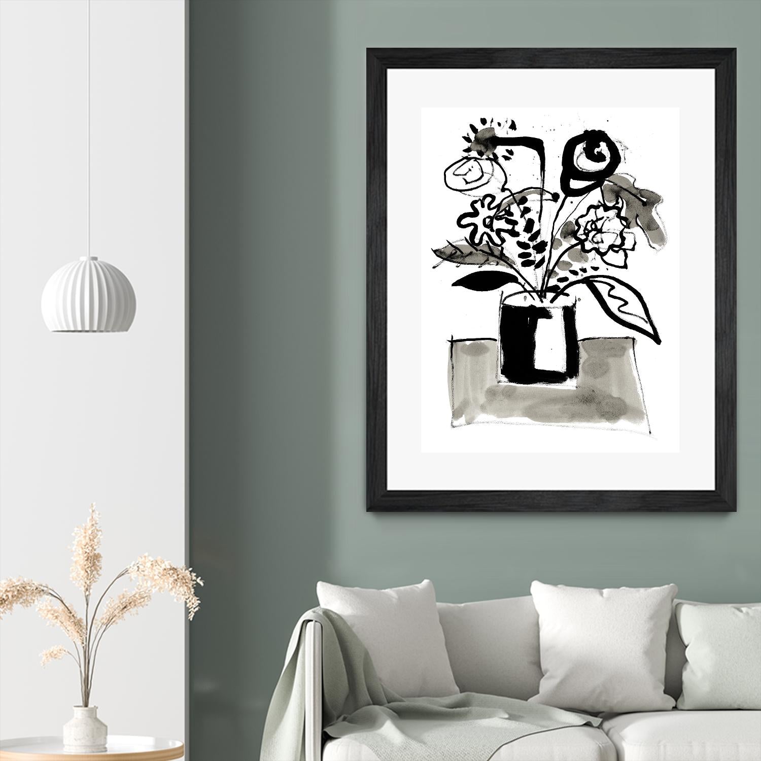 Fresh Flowers 4 by PC Ngo on GIANT ART - black still life