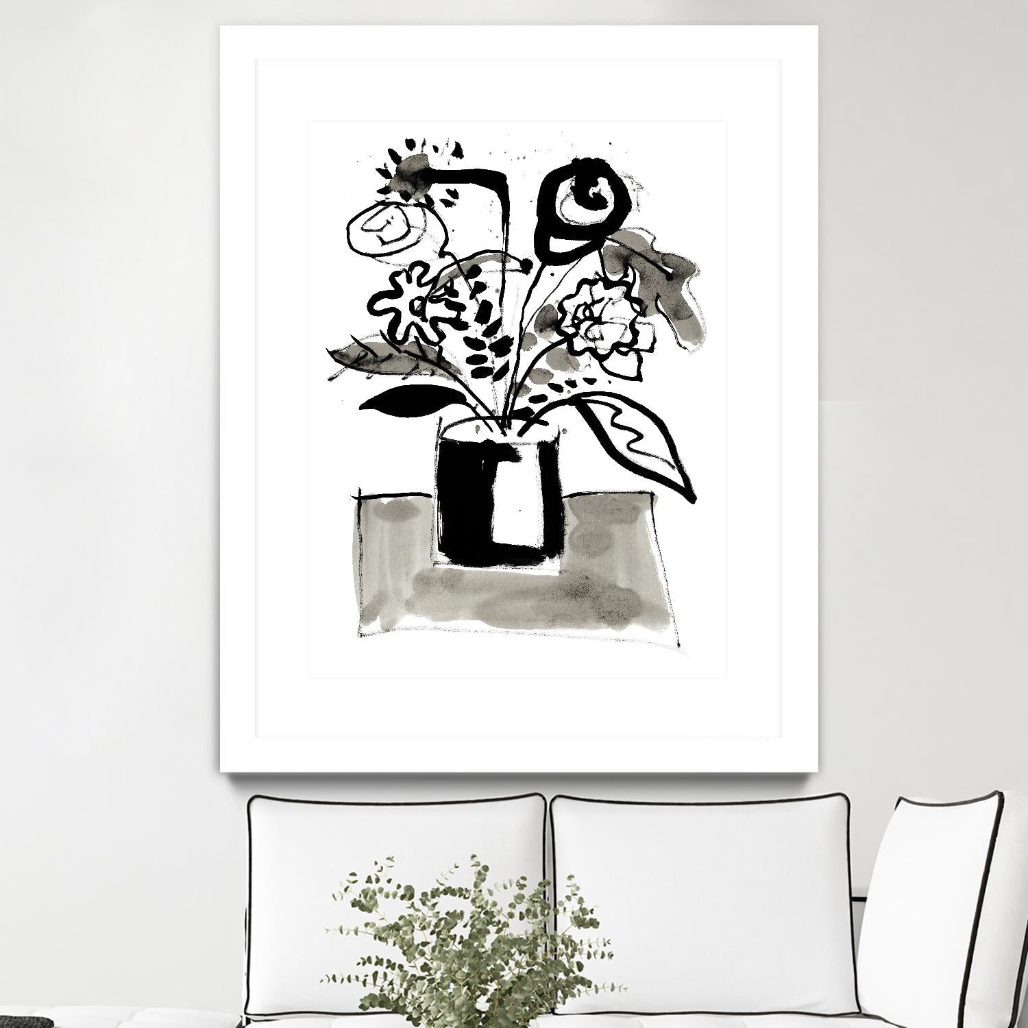 Fresh Flowers 4 by PC Ngo on GIANT ART - black still life