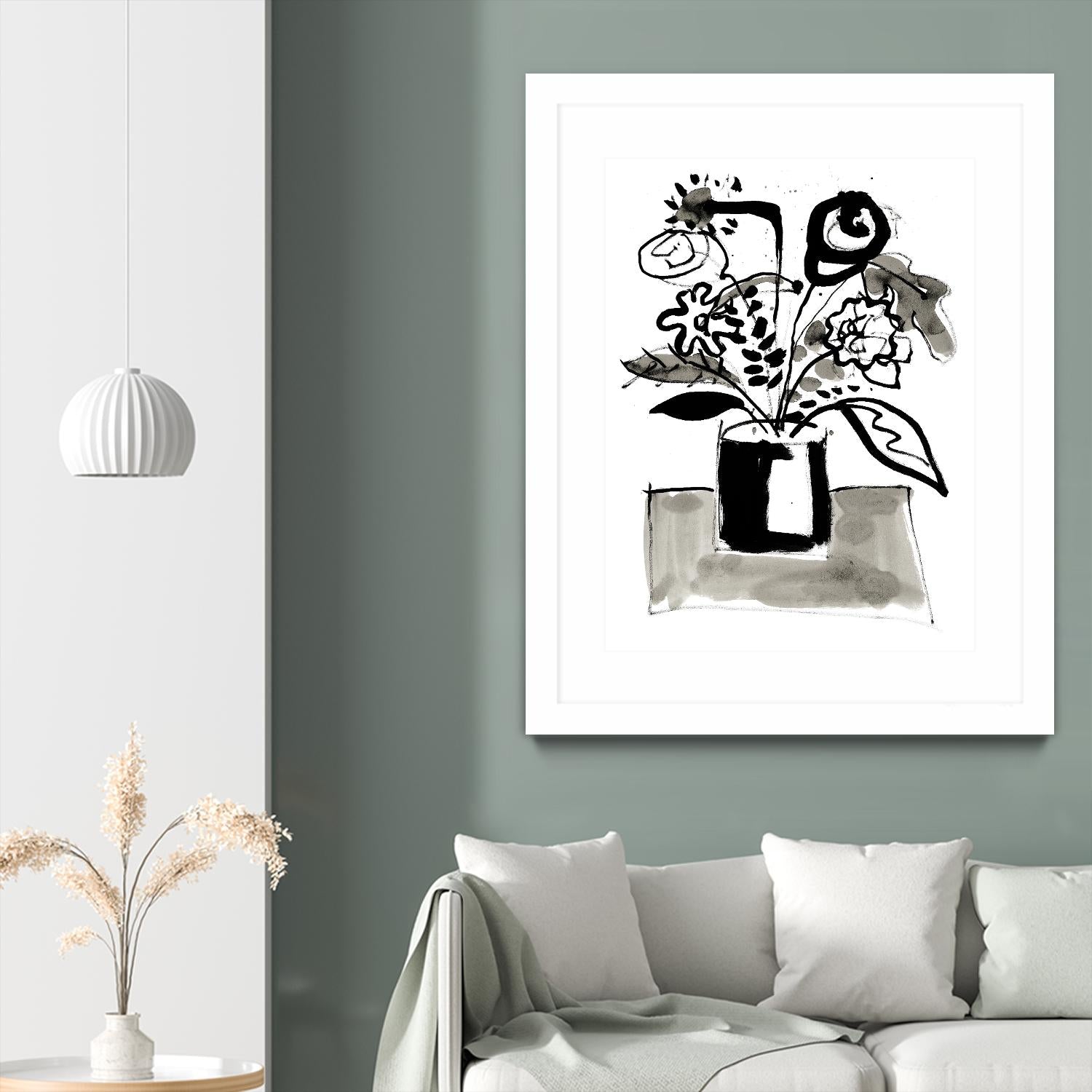 Fresh Flowers 4 by PC Ngo on GIANT ART - black still life