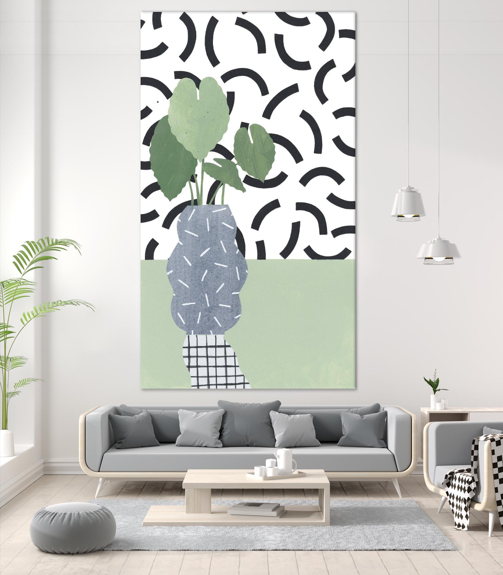 Table Plant 5 by ML Studio on GIANT ART - black contemporary plant