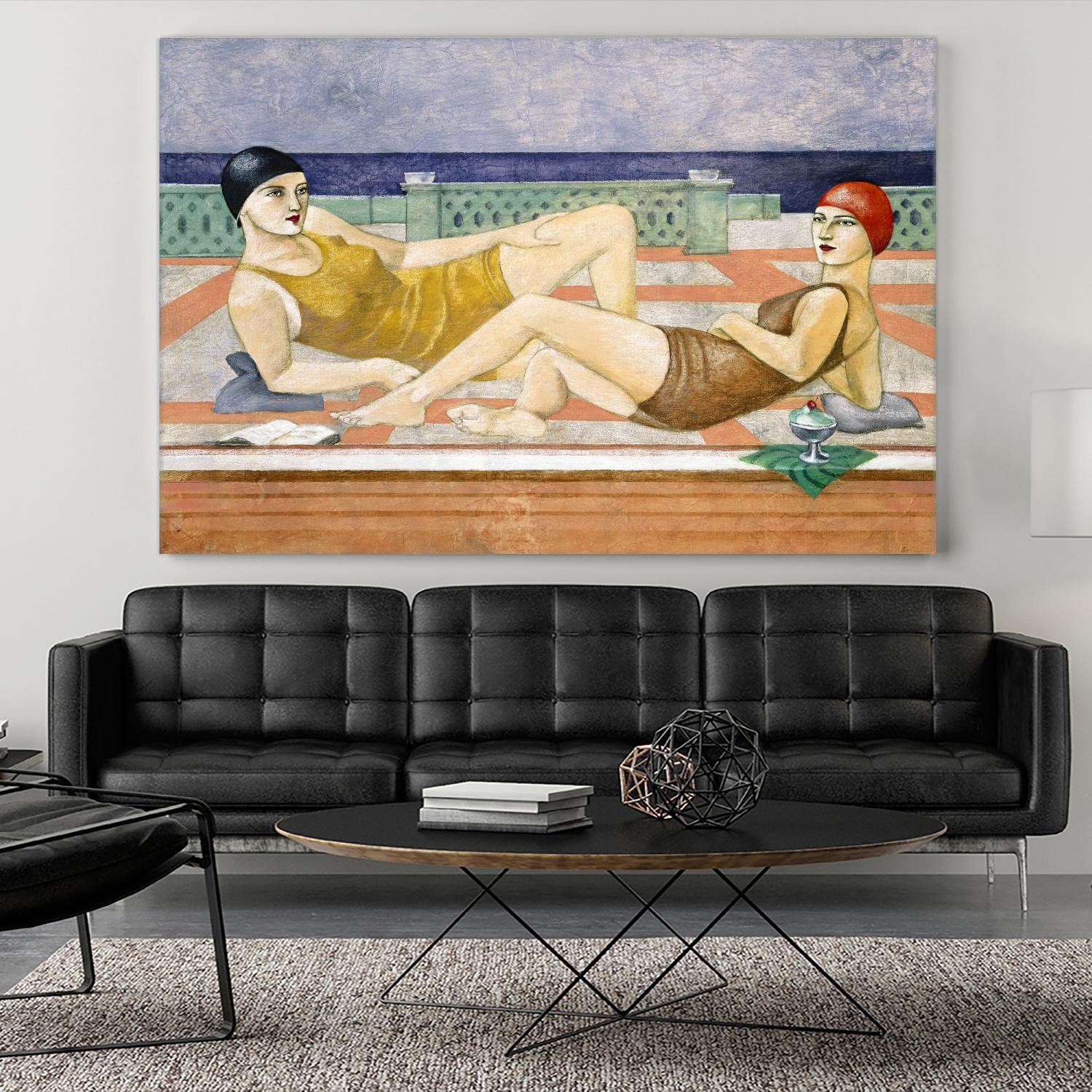 The Bathers by Susan Conti on GIANT ART - blue everyday life