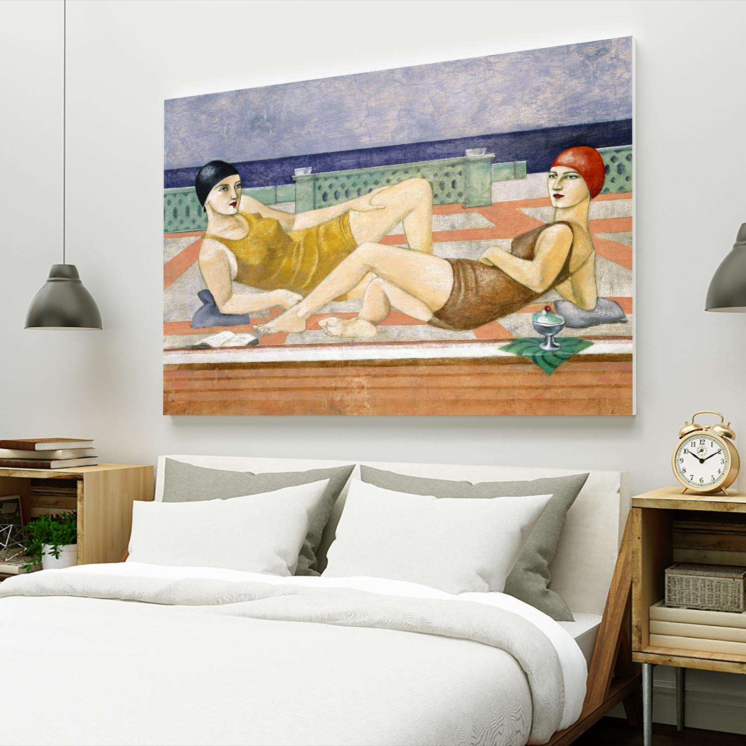 The Bathers by Susan Conti on GIANT ART - blue everyday life