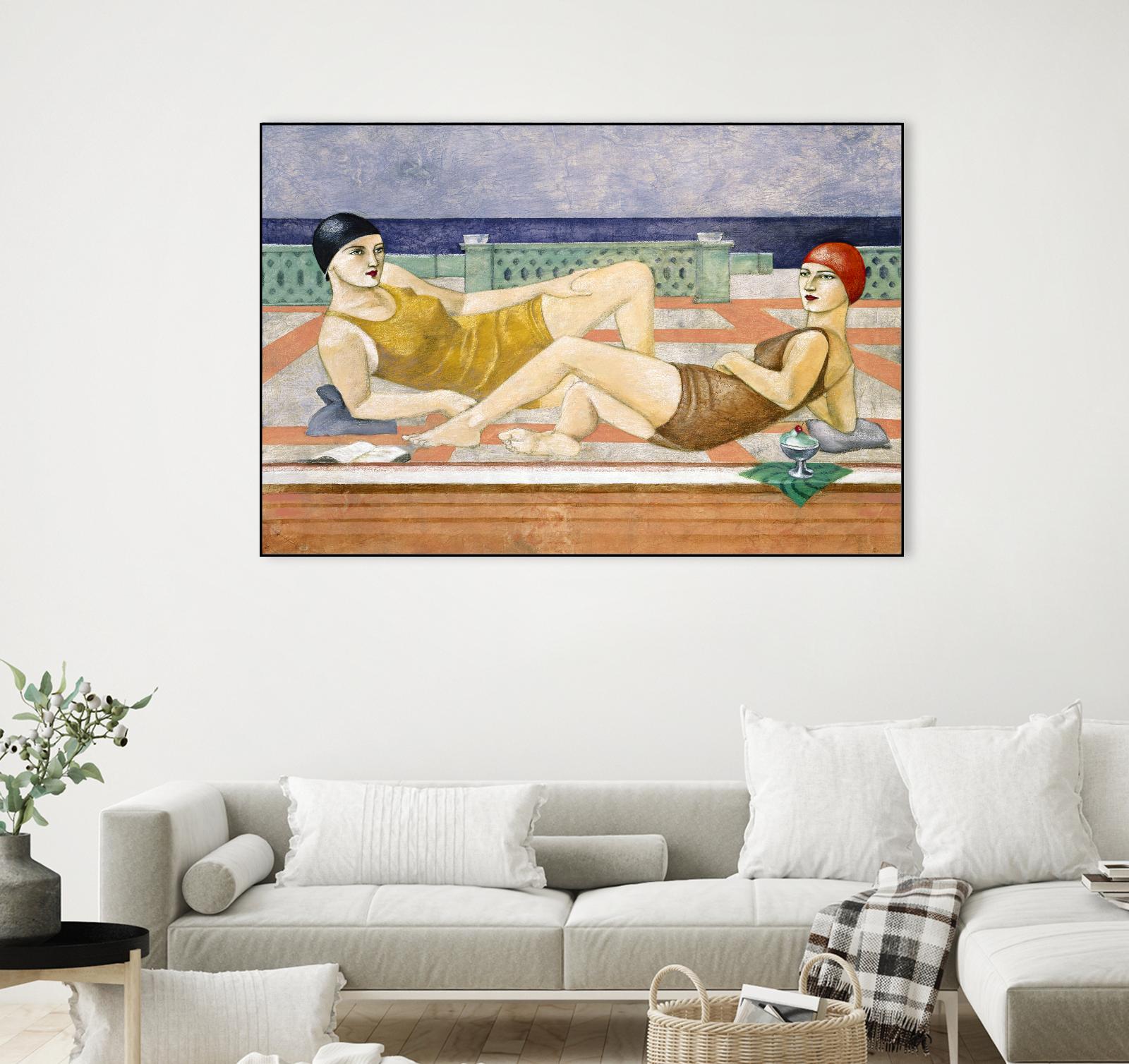 The Bathers by Susan Conti on GIANT ART - blue everyday life