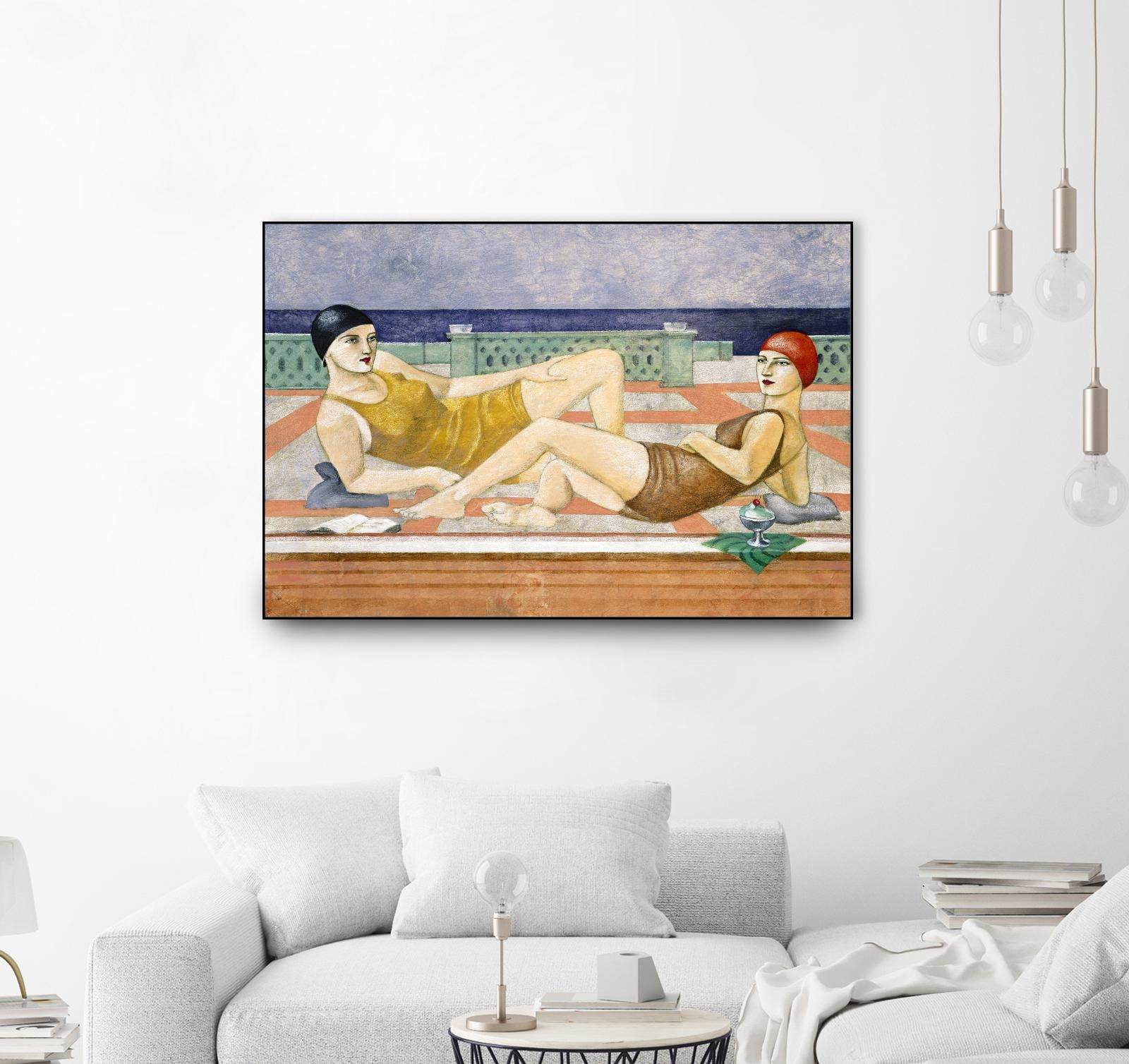 The Bathers by Susan Conti on GIANT ART - blue everyday life