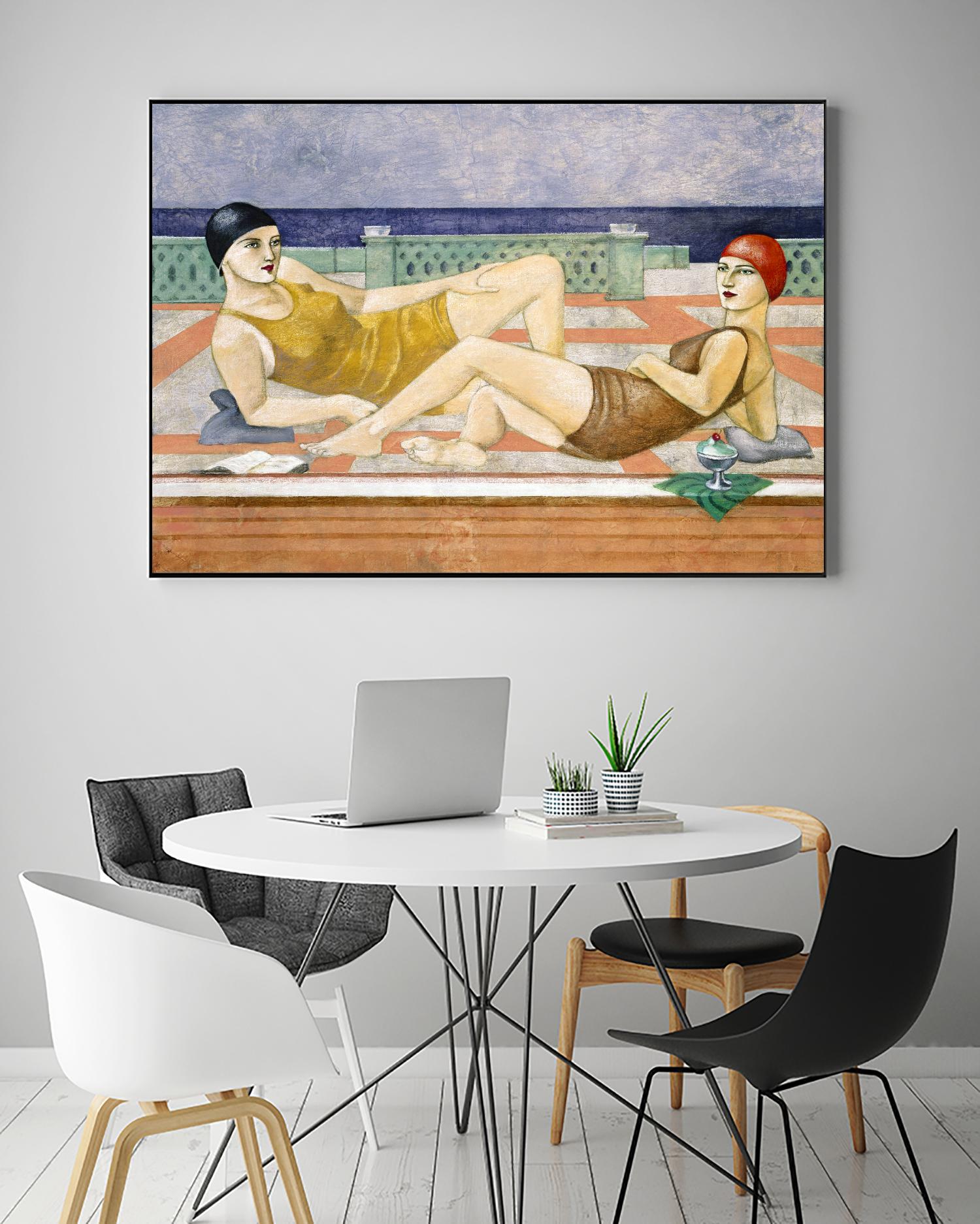 The Bathers by Susan Conti on GIANT ART - blue everyday life