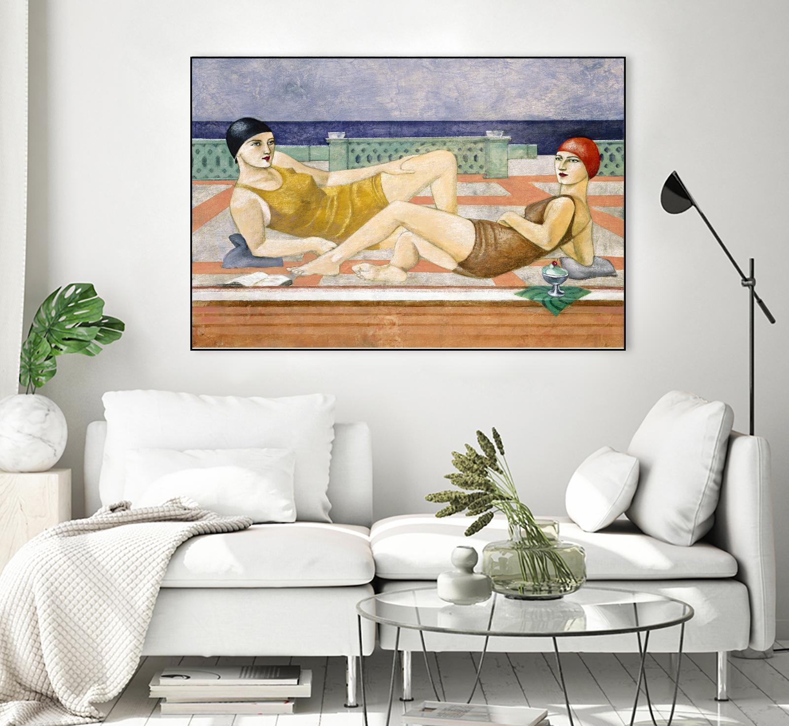 The Bathers by Susan Conti on GIANT ART - blue everyday life