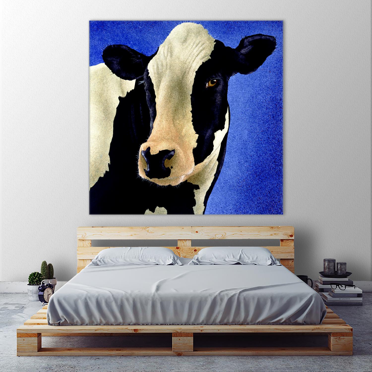 Blue Moo Moo by Will Bullas on GIANT ART - blue animals