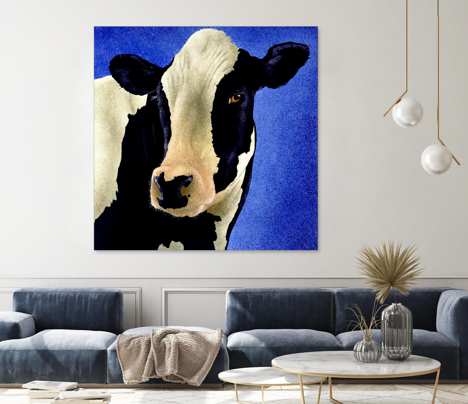 Blue Moo Moo by Will Bullas on GIANT ART - blue animals