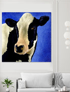 Blue Moo Moo by Will Bullas on GIANT ART - blue animals
