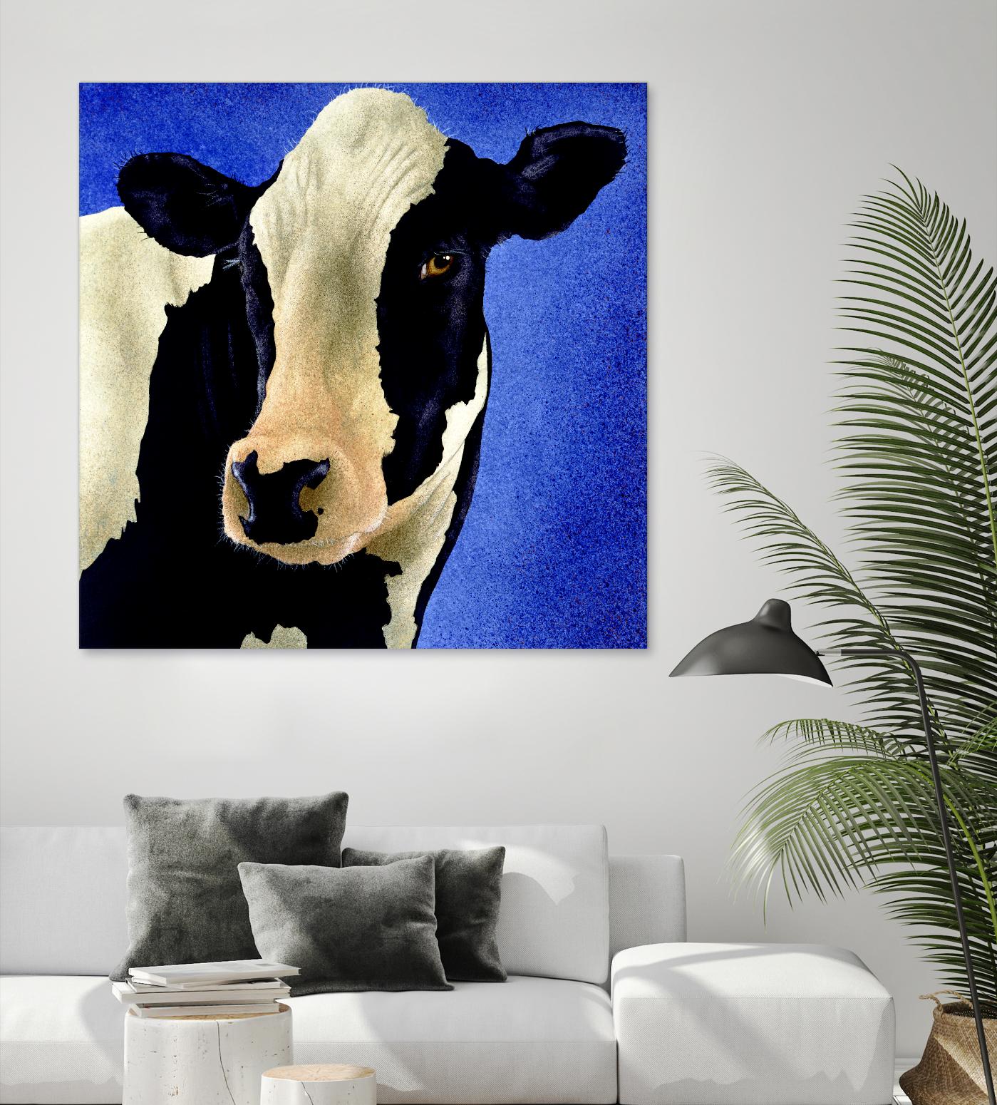Blue Moo Moo by Will Bullas on GIANT ART - blue animals
