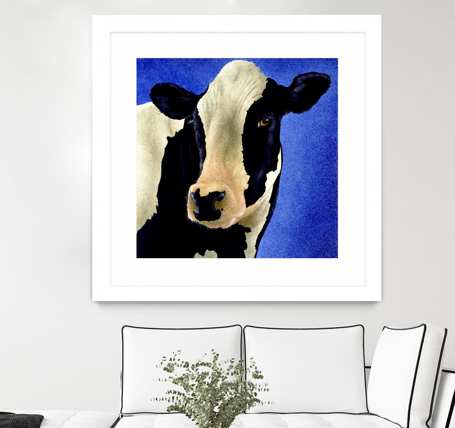 Blue Moo Moo by Will Bullas on GIANT ART - blue animals