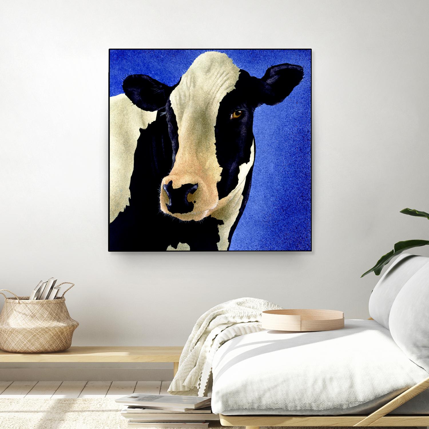 Blue Moo Moo by Will Bullas on GIANT ART - blue animals