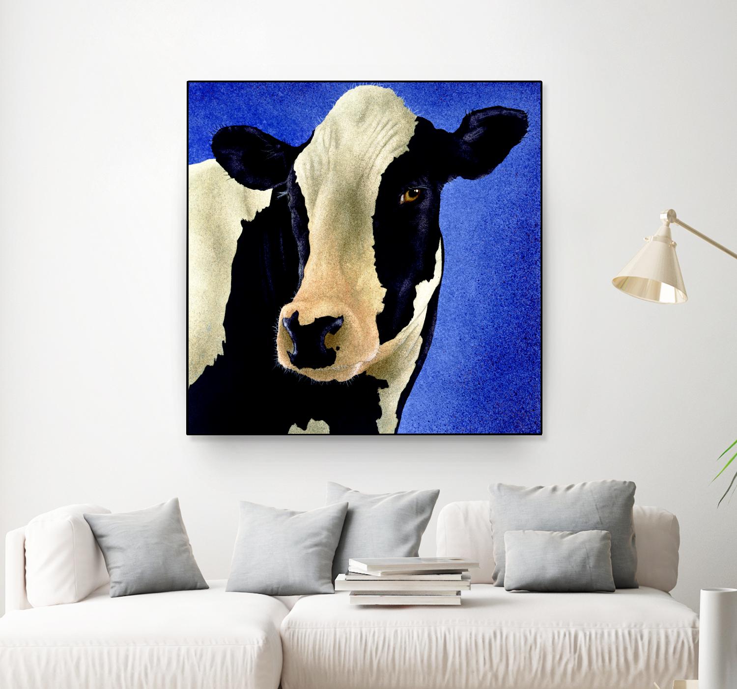 Blue Moo Moo by Will Bullas on GIANT ART - blue animals