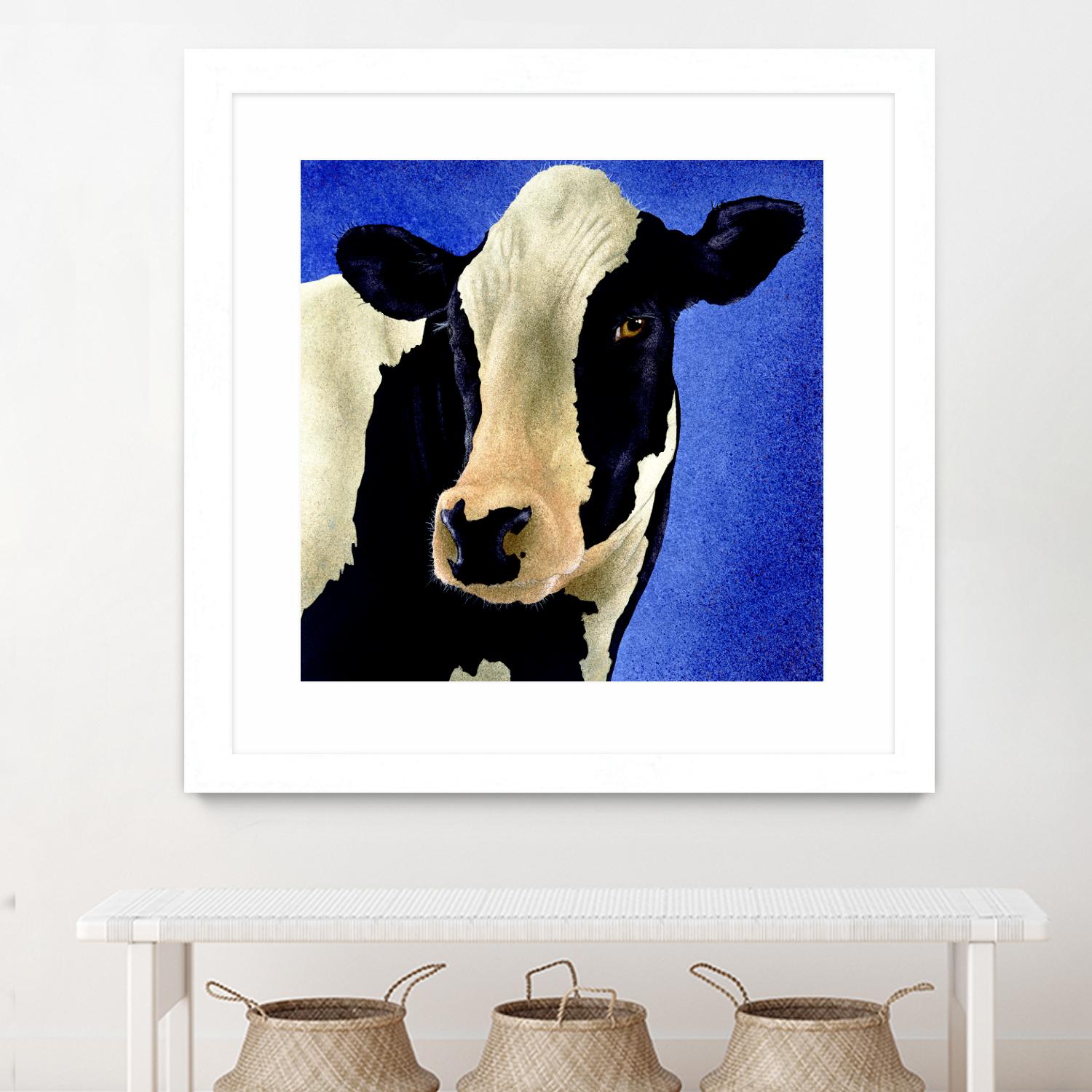 Blue Moo Moo by Will Bullas on GIANT ART - blue animals