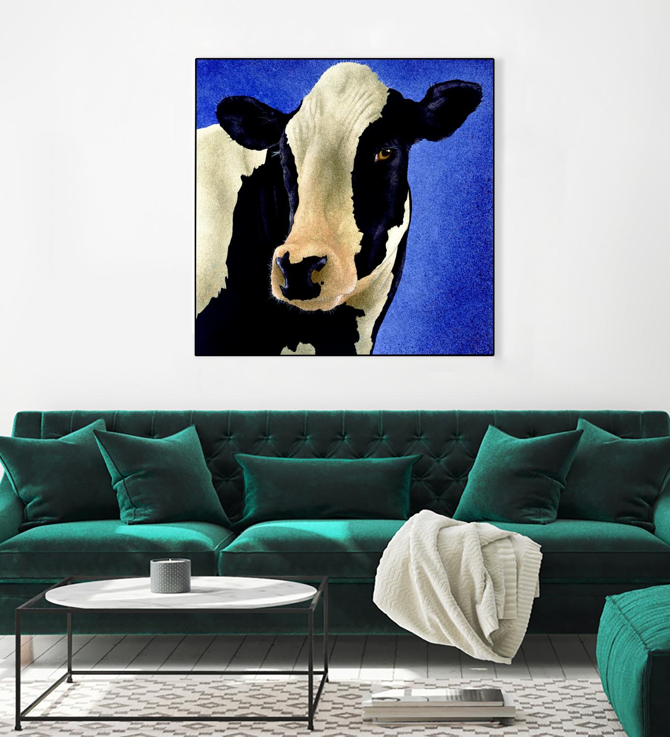 Blue Moo Moo by Will Bullas on GIANT ART - blue animals