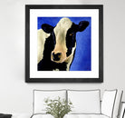 Blue Moo Moo by Will Bullas on GIANT ART - blue animals