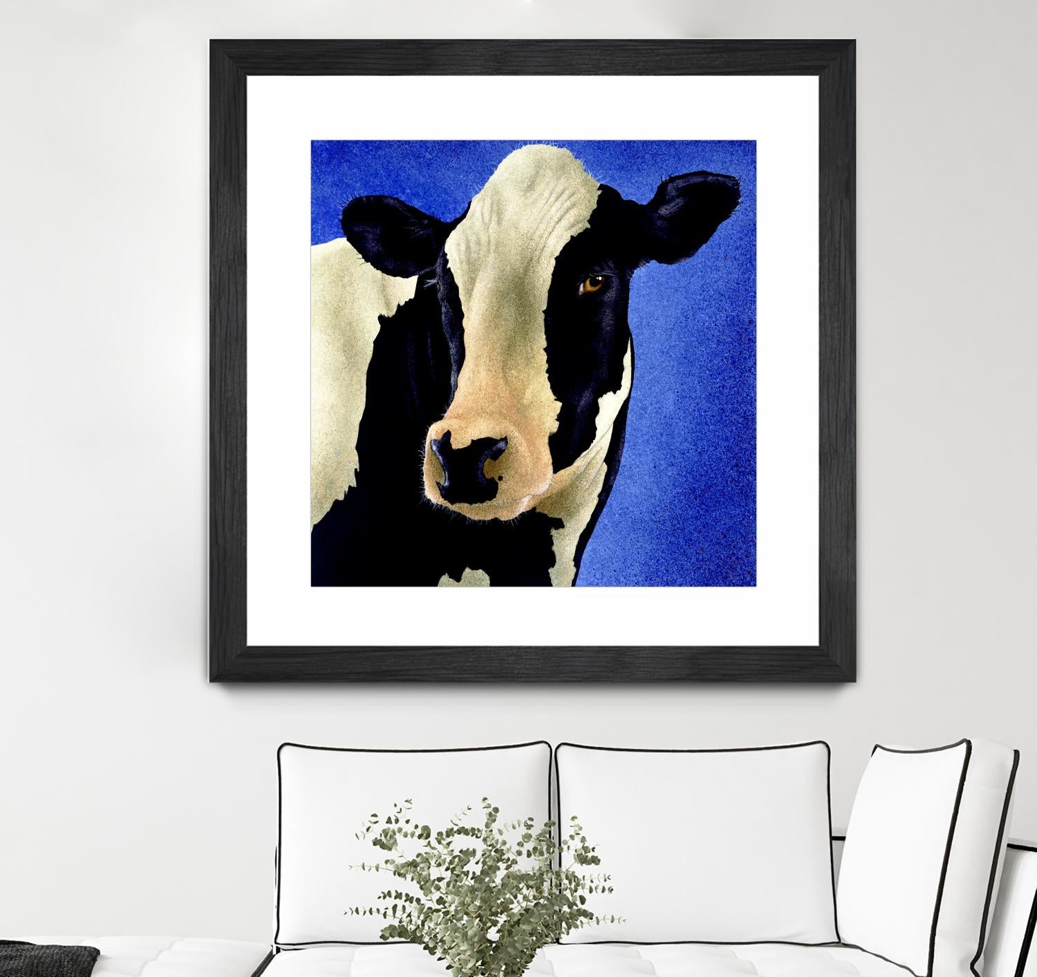 Blue Moo Moo by Will Bullas on GIANT ART - blue animals