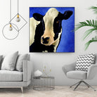Blue Moo Moo by Will Bullas on GIANT ART - blue animals