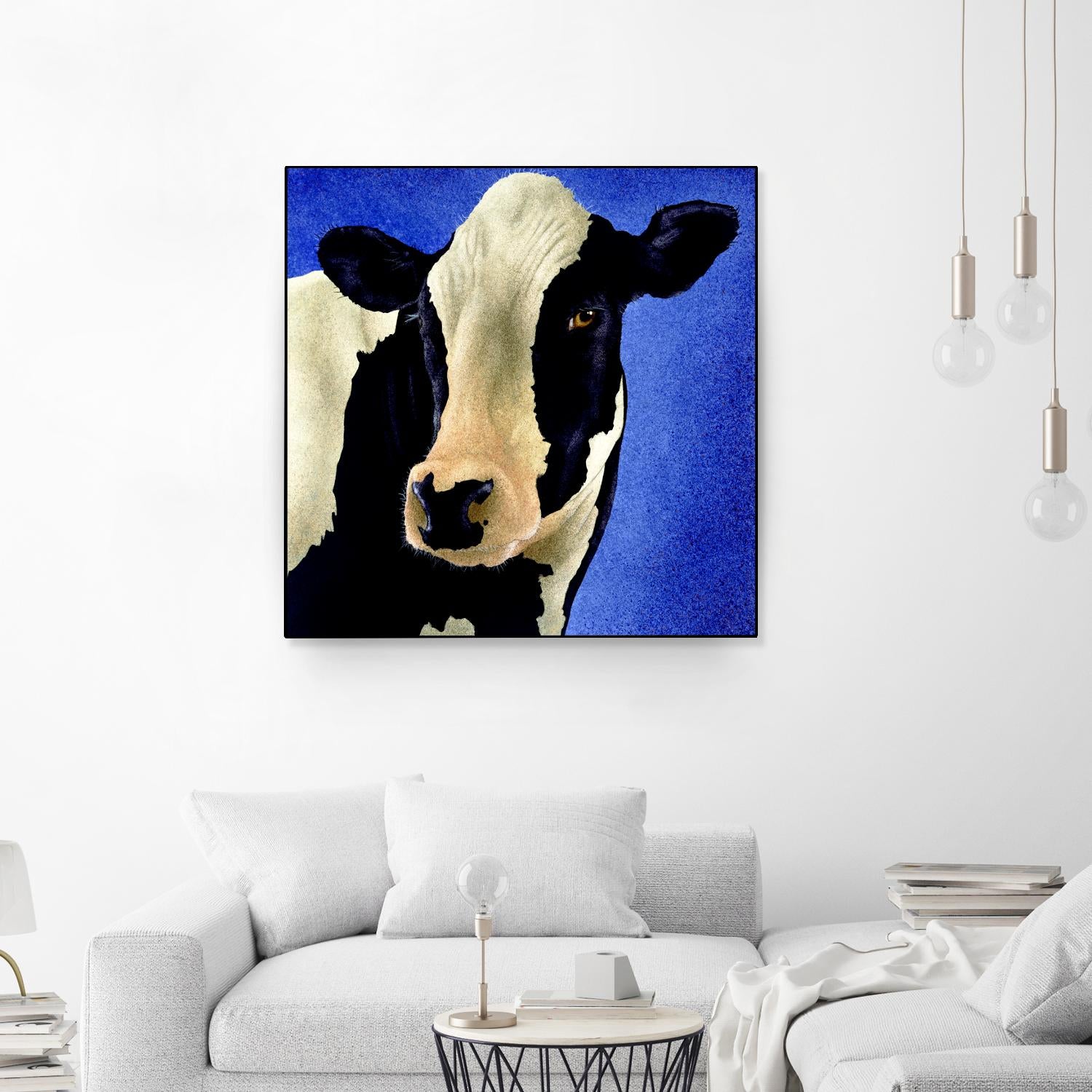 Blue Moo Moo by Will Bullas on GIANT ART - blue animals