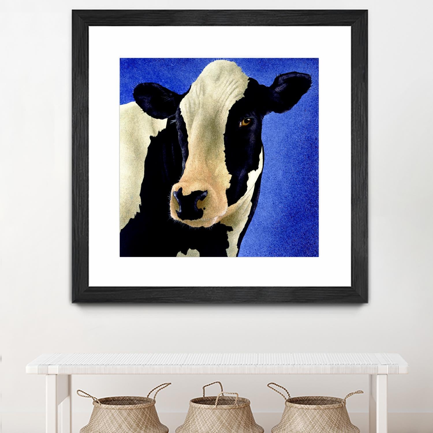Blue Moo Moo by Will Bullas on GIANT ART - blue animals