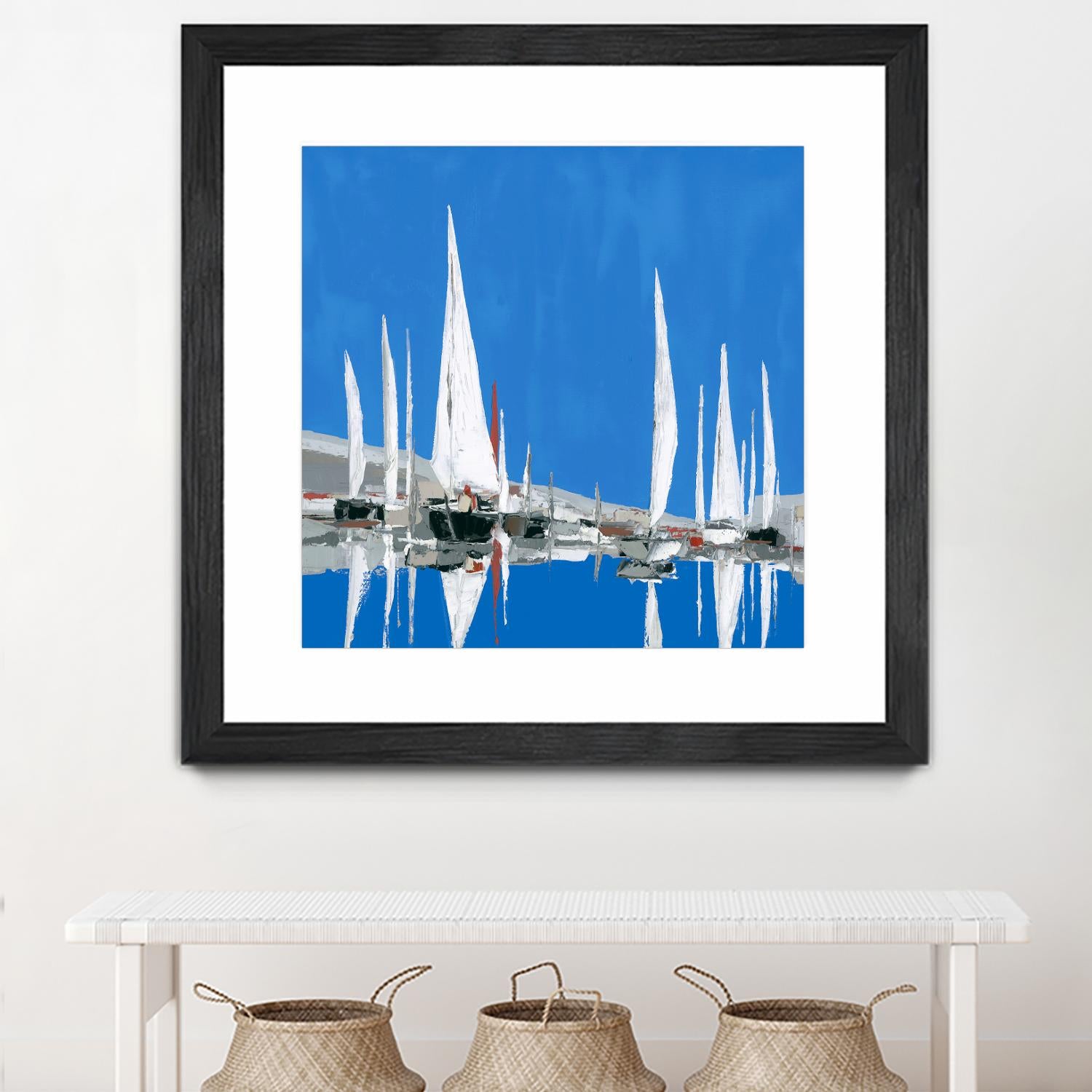 Voiles Blanches II by Demagny on GIANT ART - grey sea scene