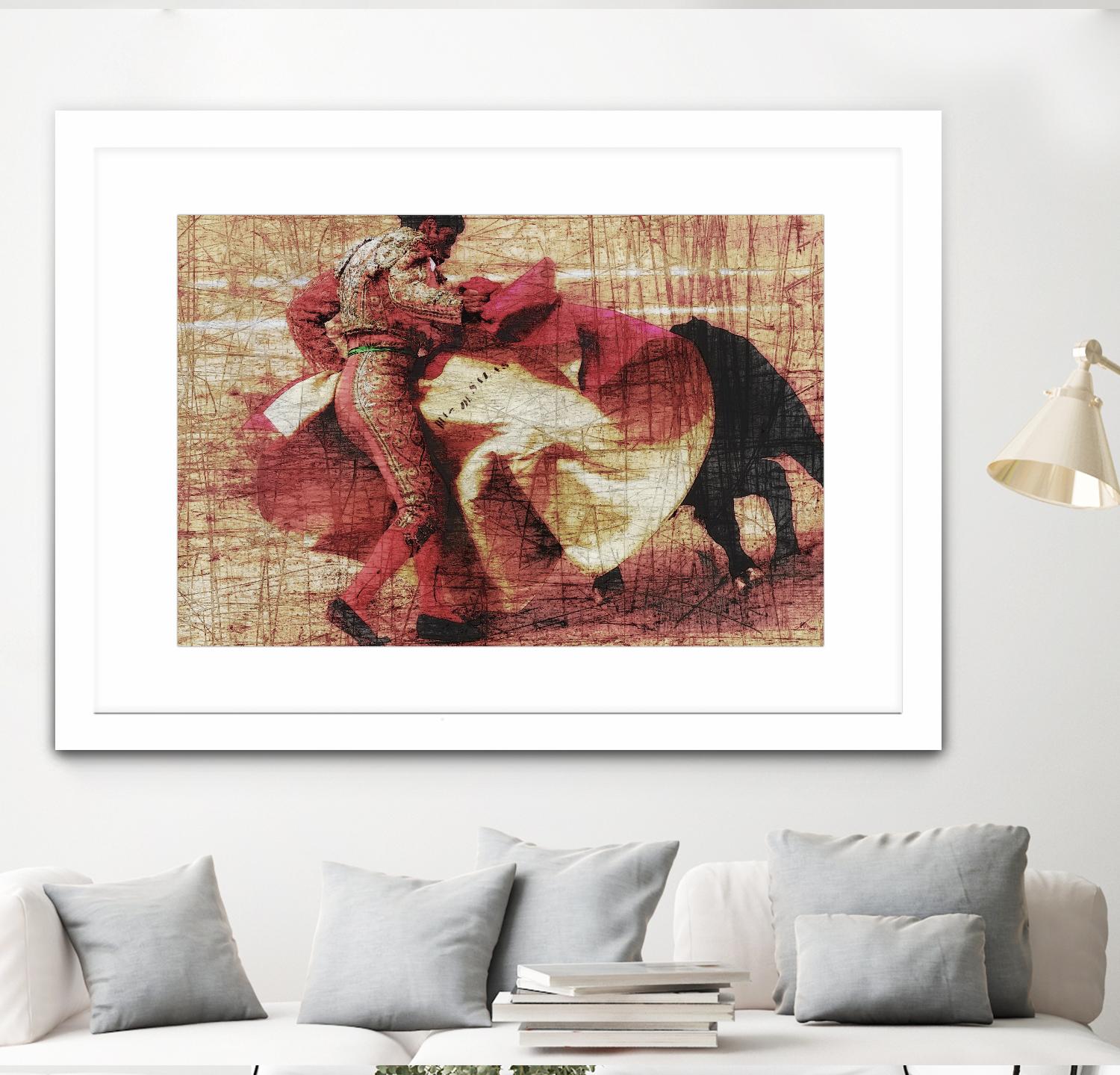 San Miguel, Bullfight #1 by Doug Landreth on GIANT ART - red everyday life