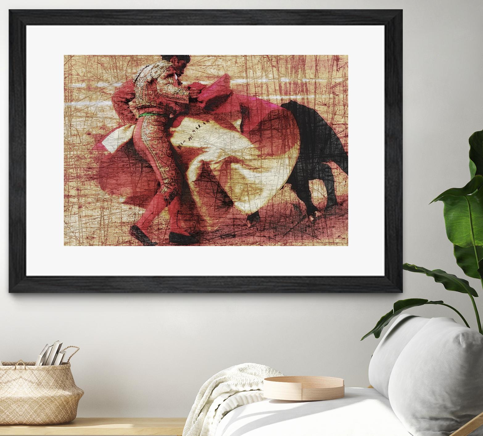 San Miguel, Bullfight #1 by Doug Landreth on GIANT ART - red everyday life