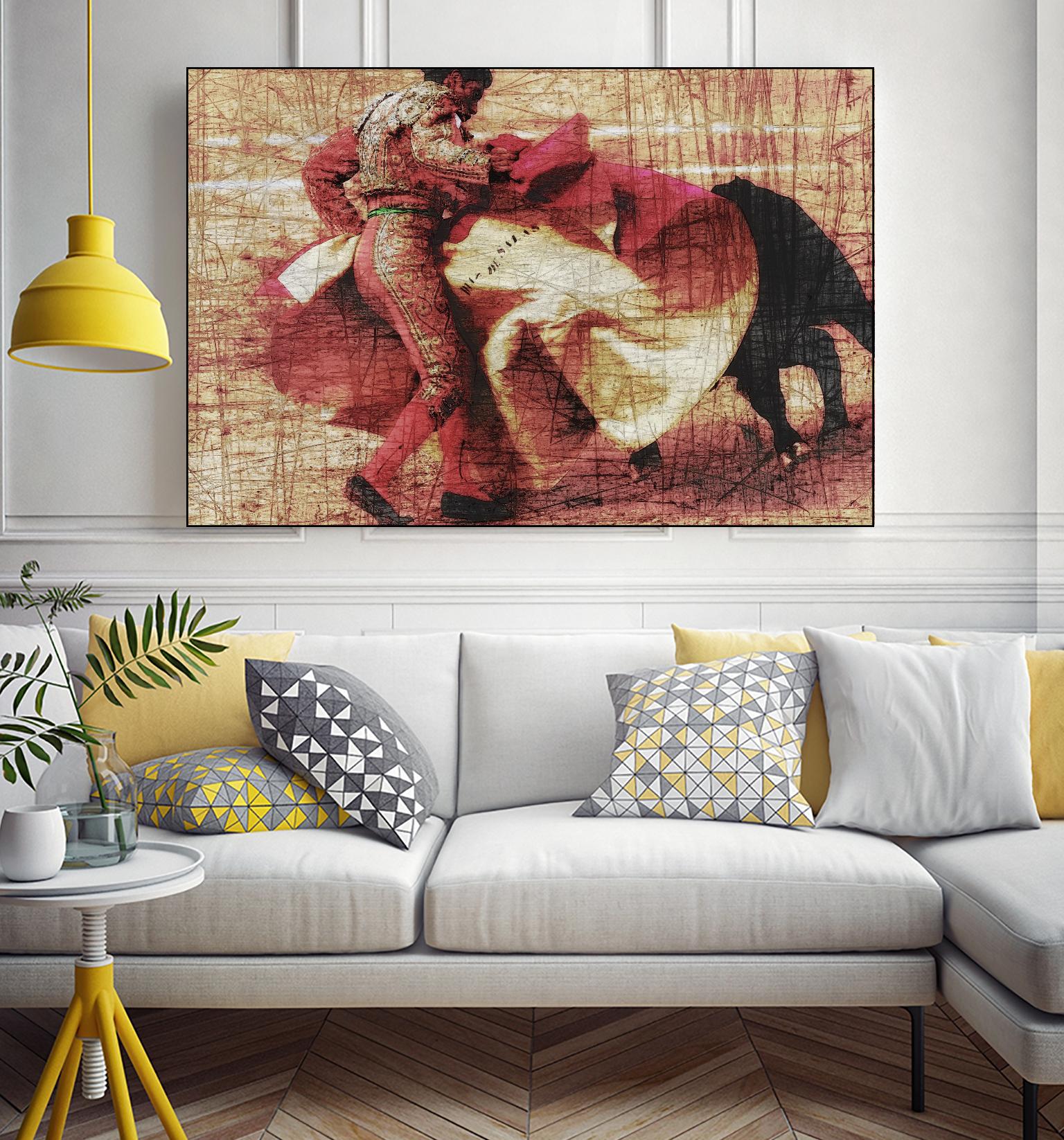 San Miguel, Bullfight #1 by Doug Landreth on GIANT ART - red everyday life