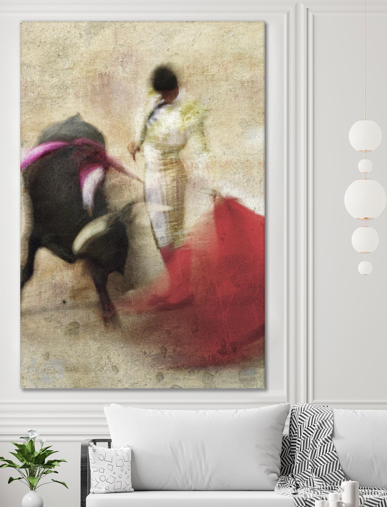 San Miguel, Bullfight #2 by Doug Landreth on GIANT ART - red everyday life