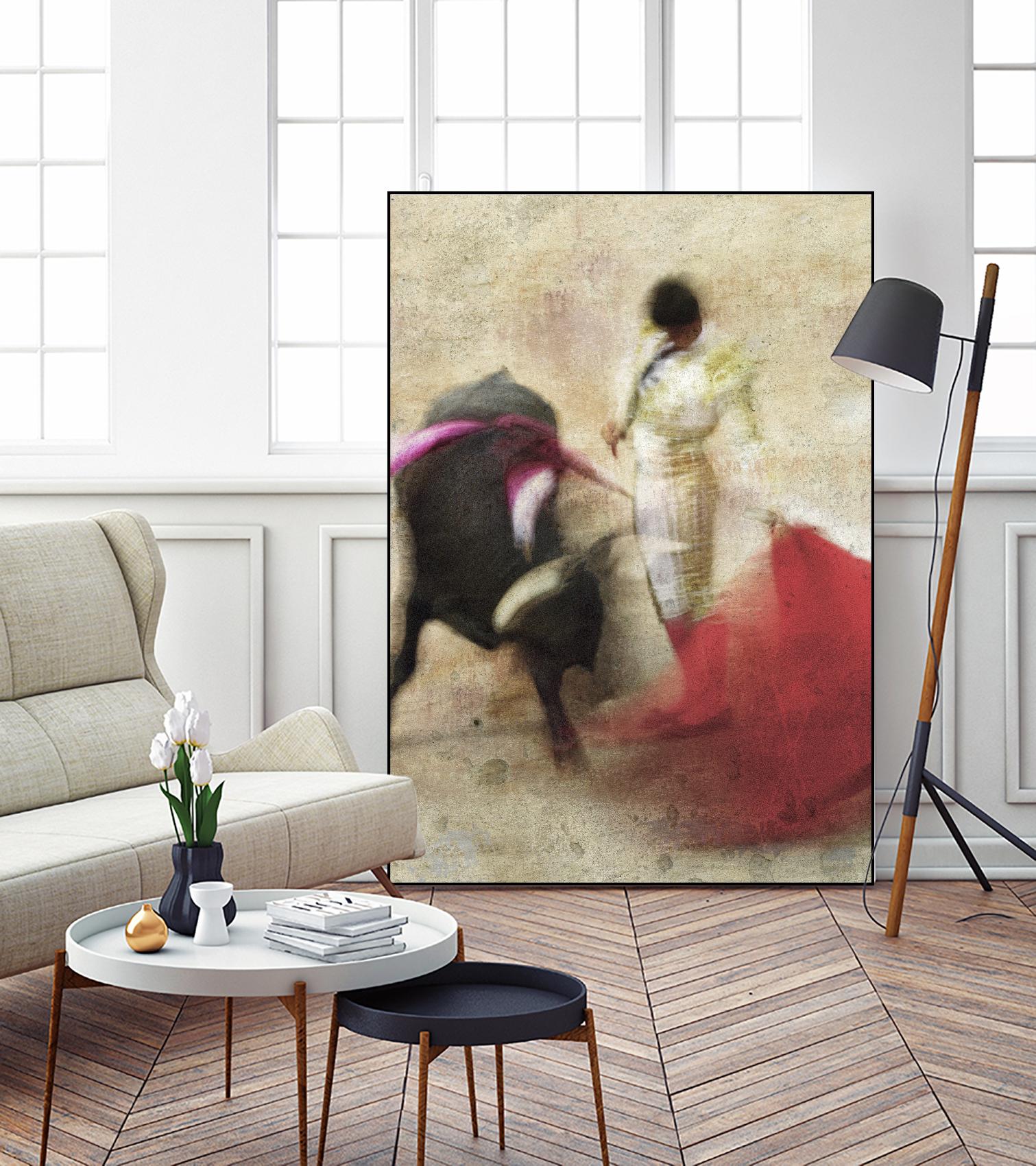 San Miguel, Bullfight #2 by Doug Landreth on GIANT ART - red everyday life