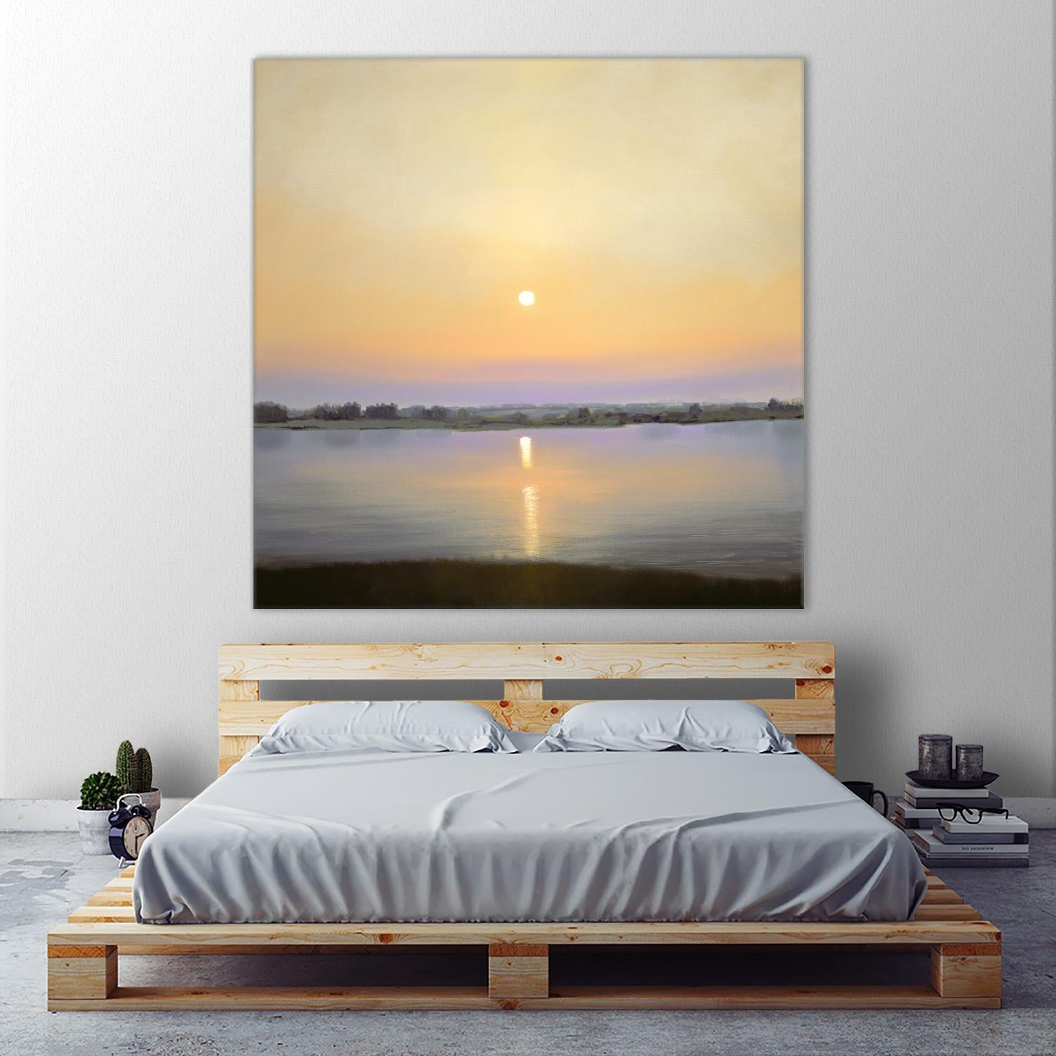 River Sunset by Matthew Hasty on GIANT ART - yellow landscape