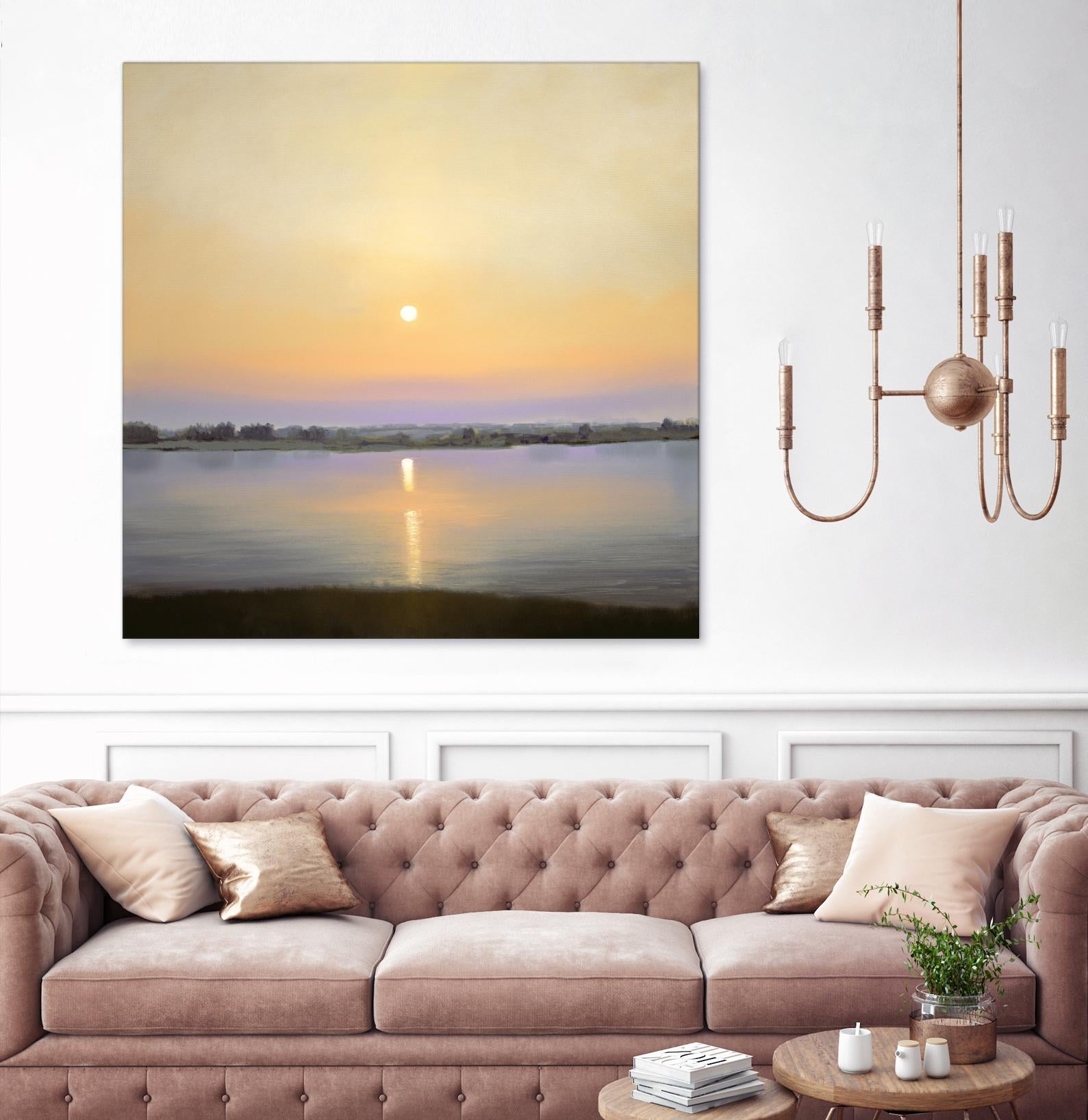 River Sunset by Matthew Hasty on GIANT ART - yellow landscape
