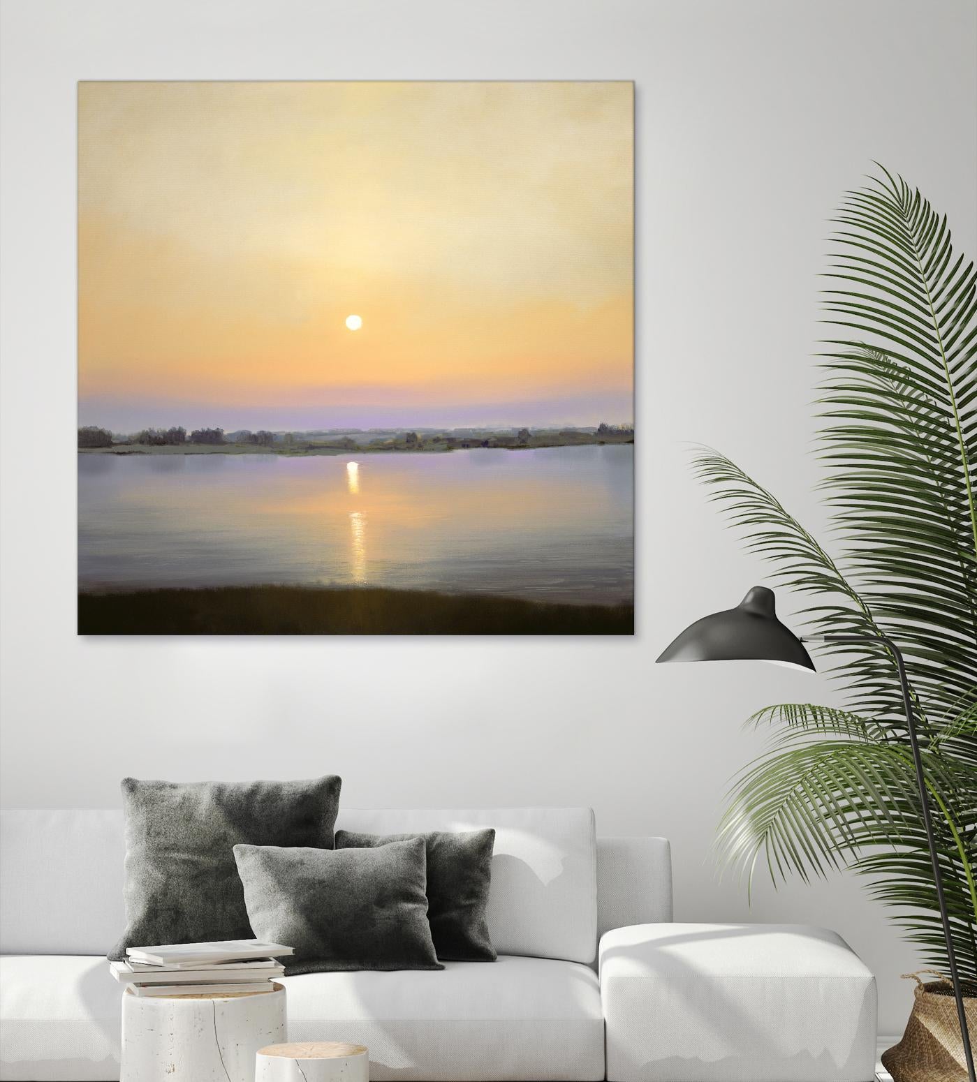 River Sunset by Matthew Hasty on GIANT ART - yellow landscape