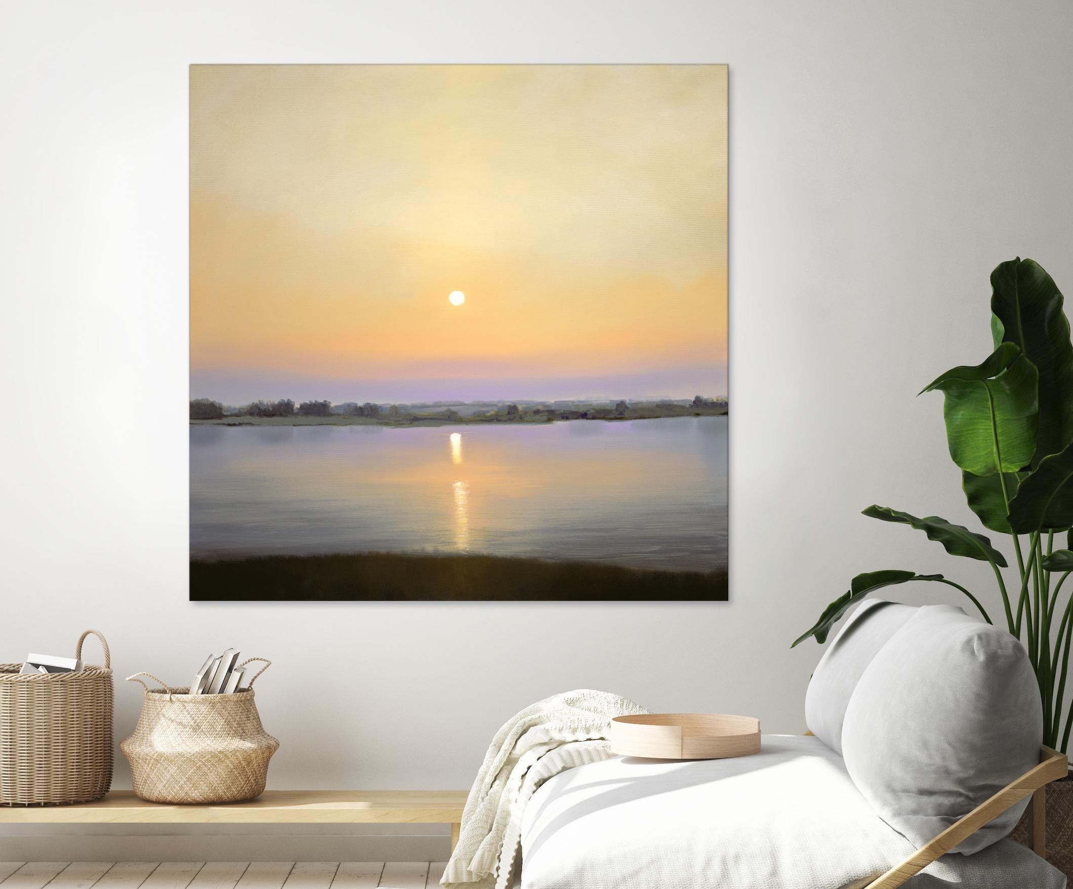 River Sunset by Matthew Hasty on GIANT ART - yellow landscape