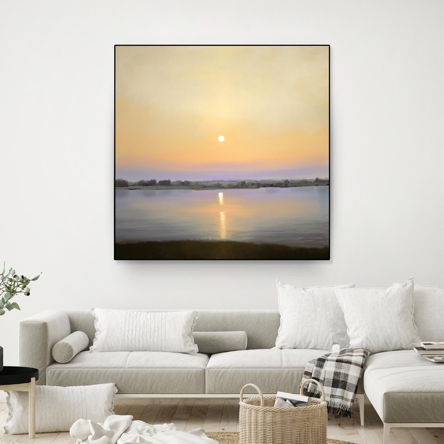 River Sunset by Matthew Hasty on GIANT ART - yellow landscape