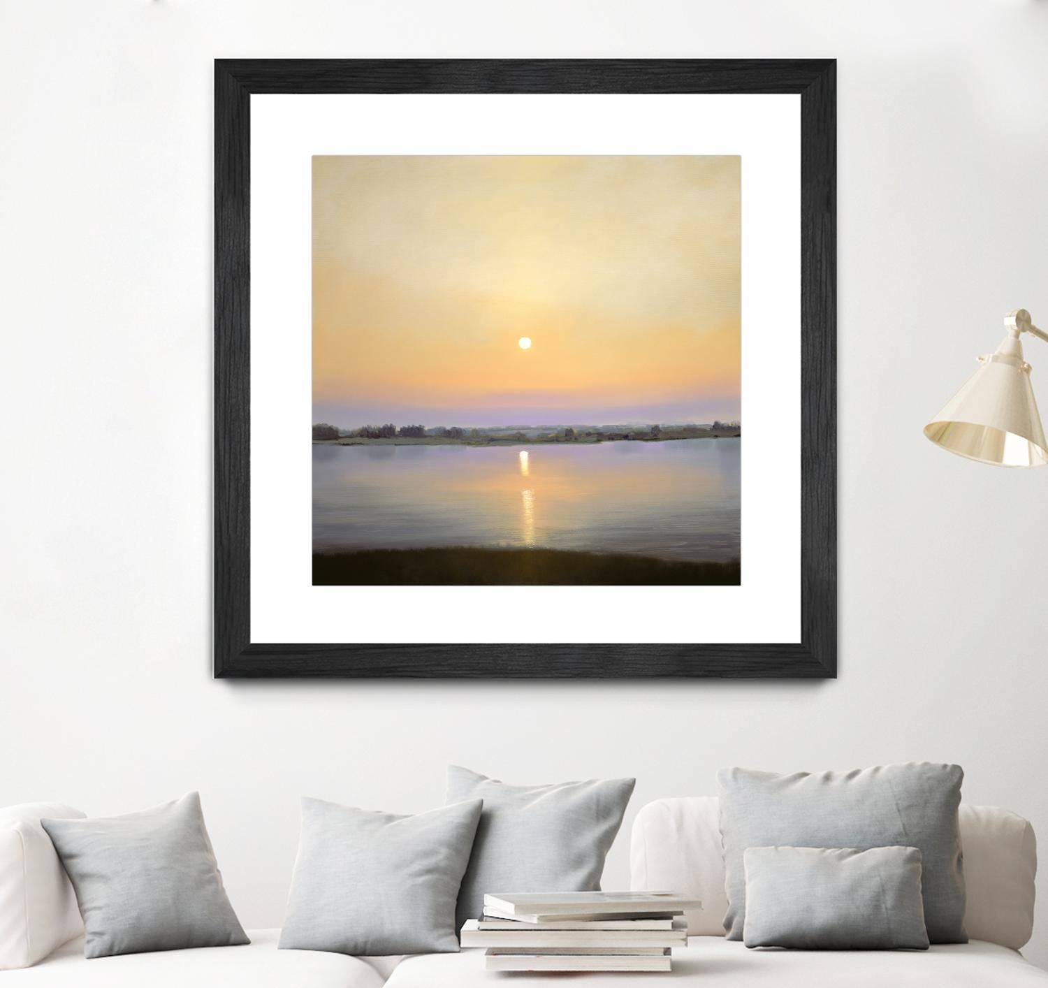 River Sunset by Matthew Hasty on GIANT ART - yellow landscape