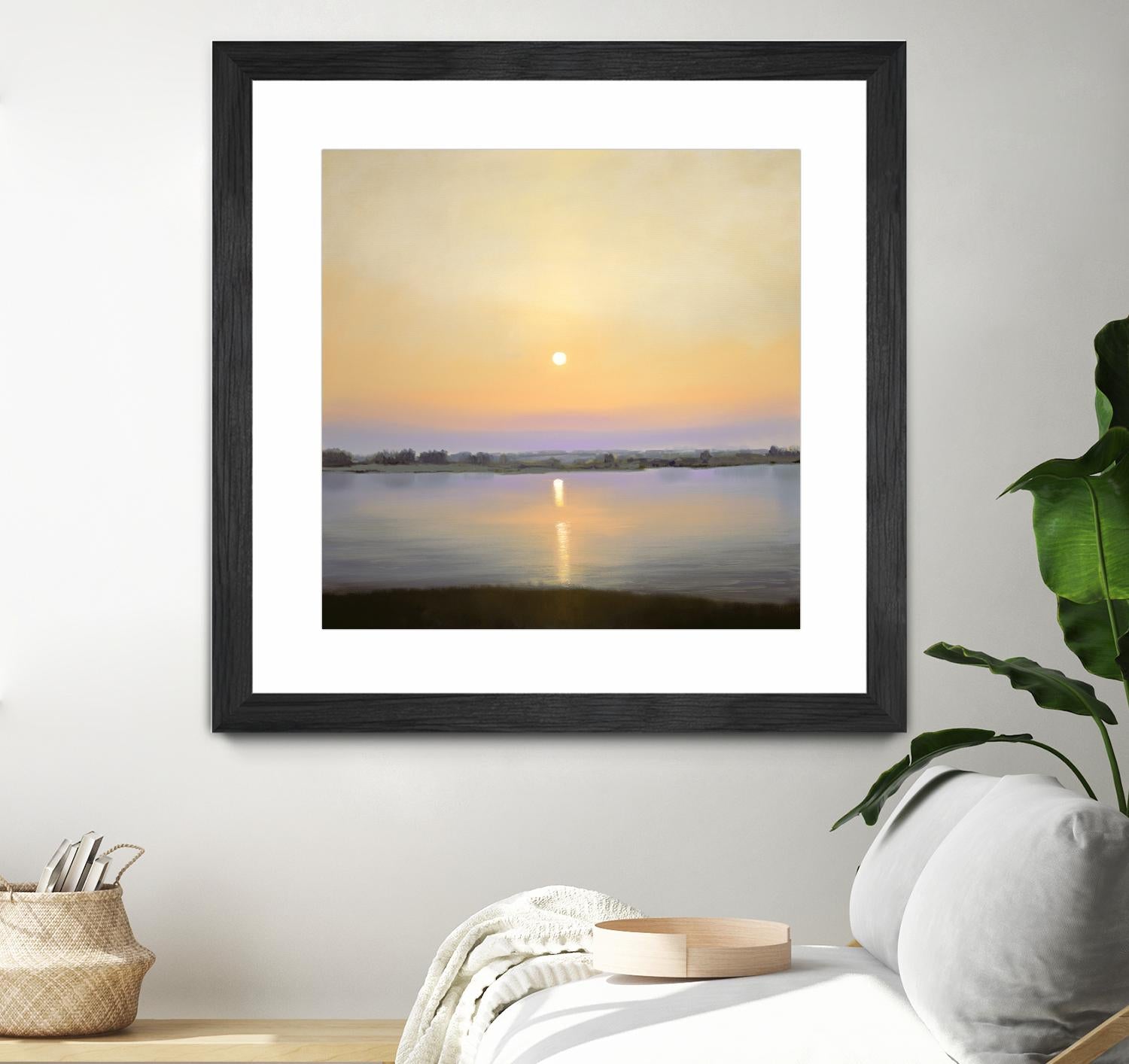 River Sunset by Matthew Hasty on GIANT ART - yellow landscape