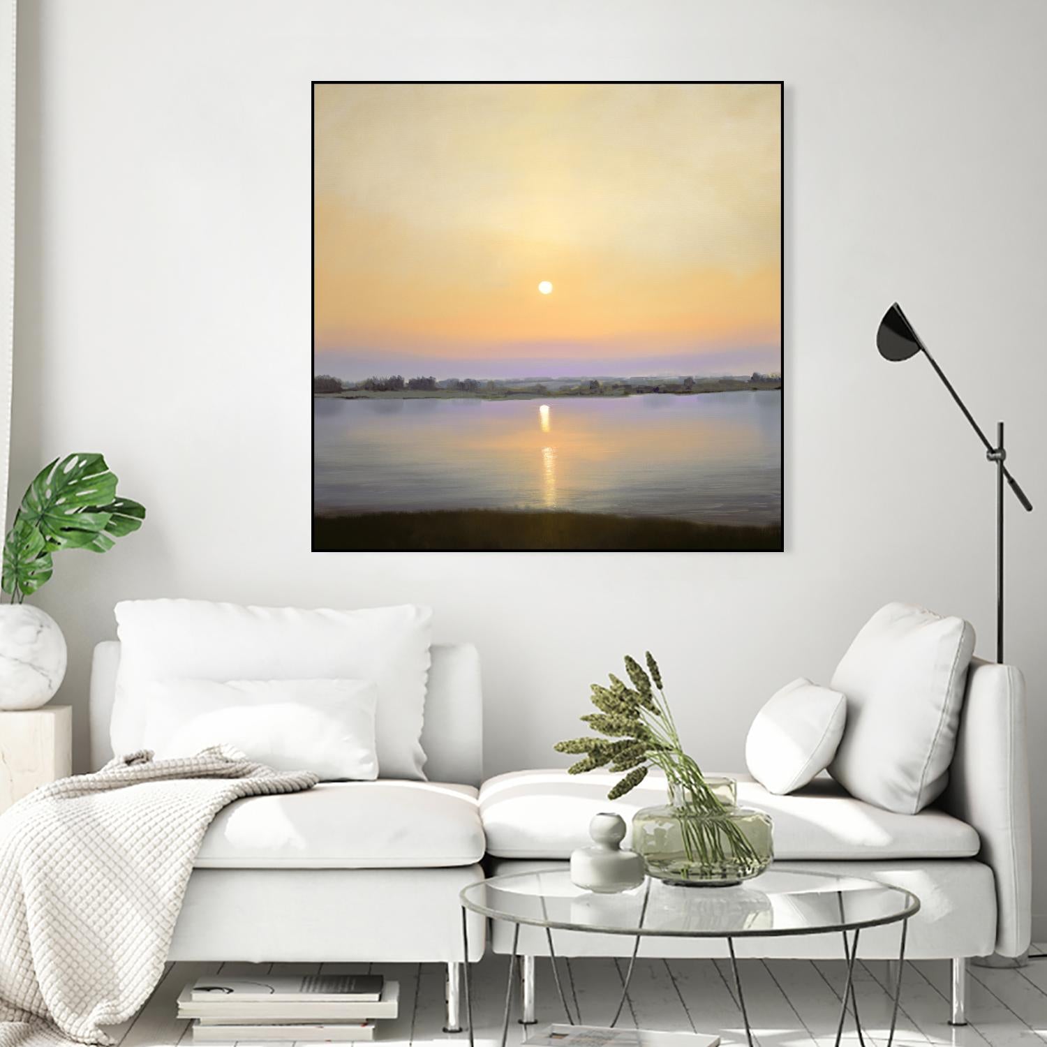 River Sunset by Matthew Hasty on GIANT ART - yellow landscape