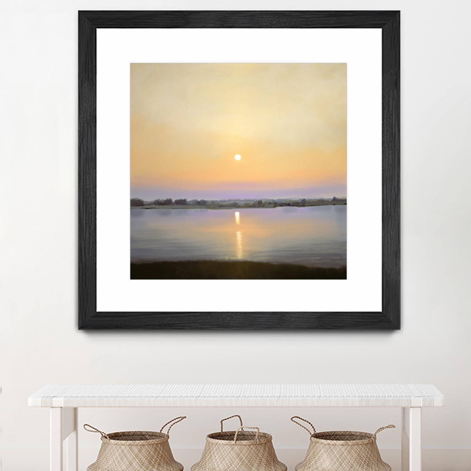 River Sunset by Matthew Hasty on GIANT ART - yellow landscape