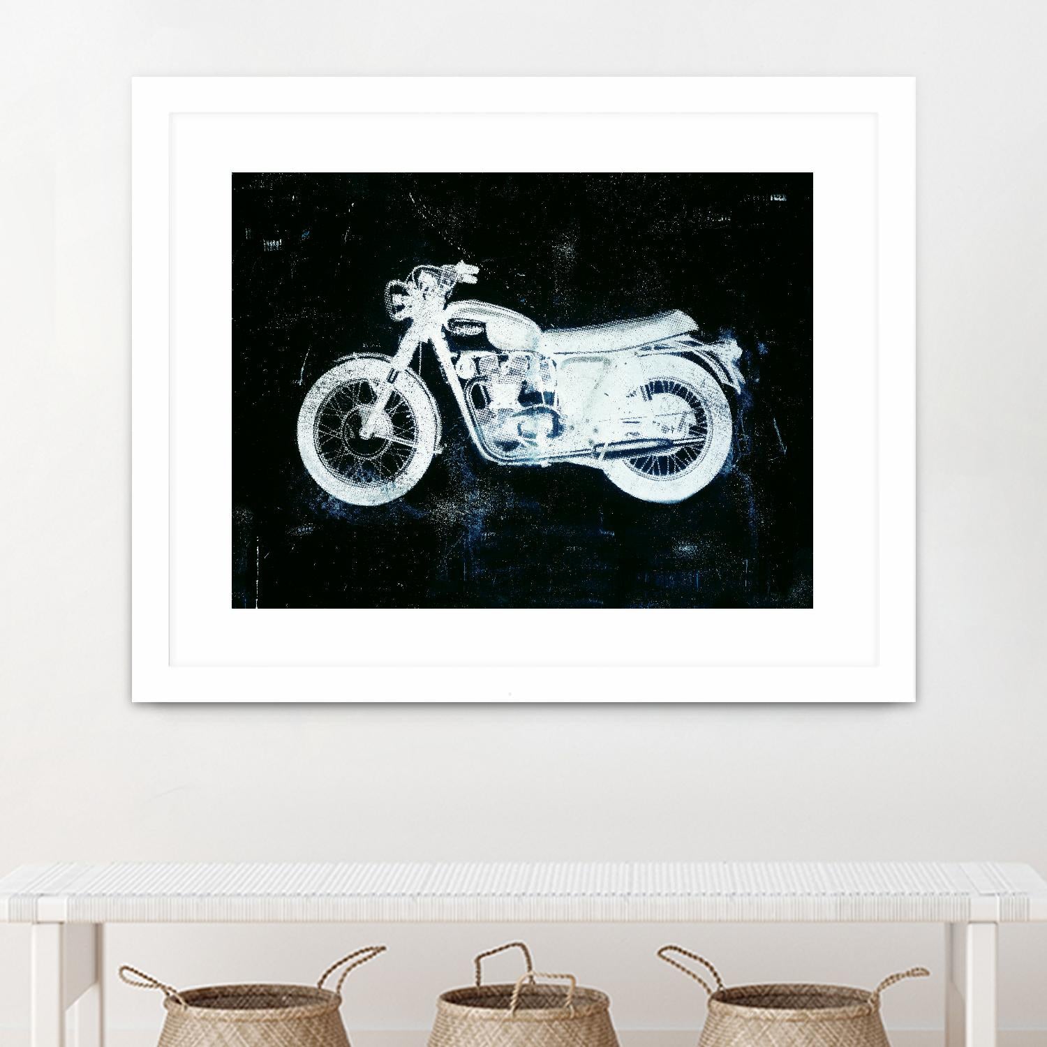 Moto White by JB Hall on GIANT ART - black leisure